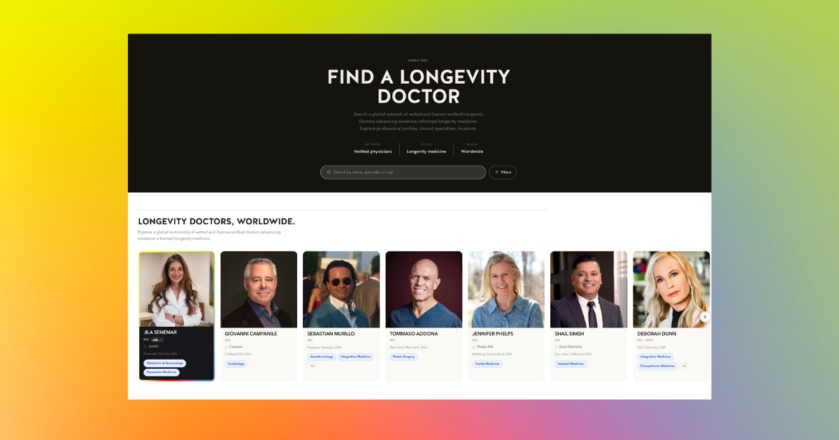 Where can I find a longevity doctor?