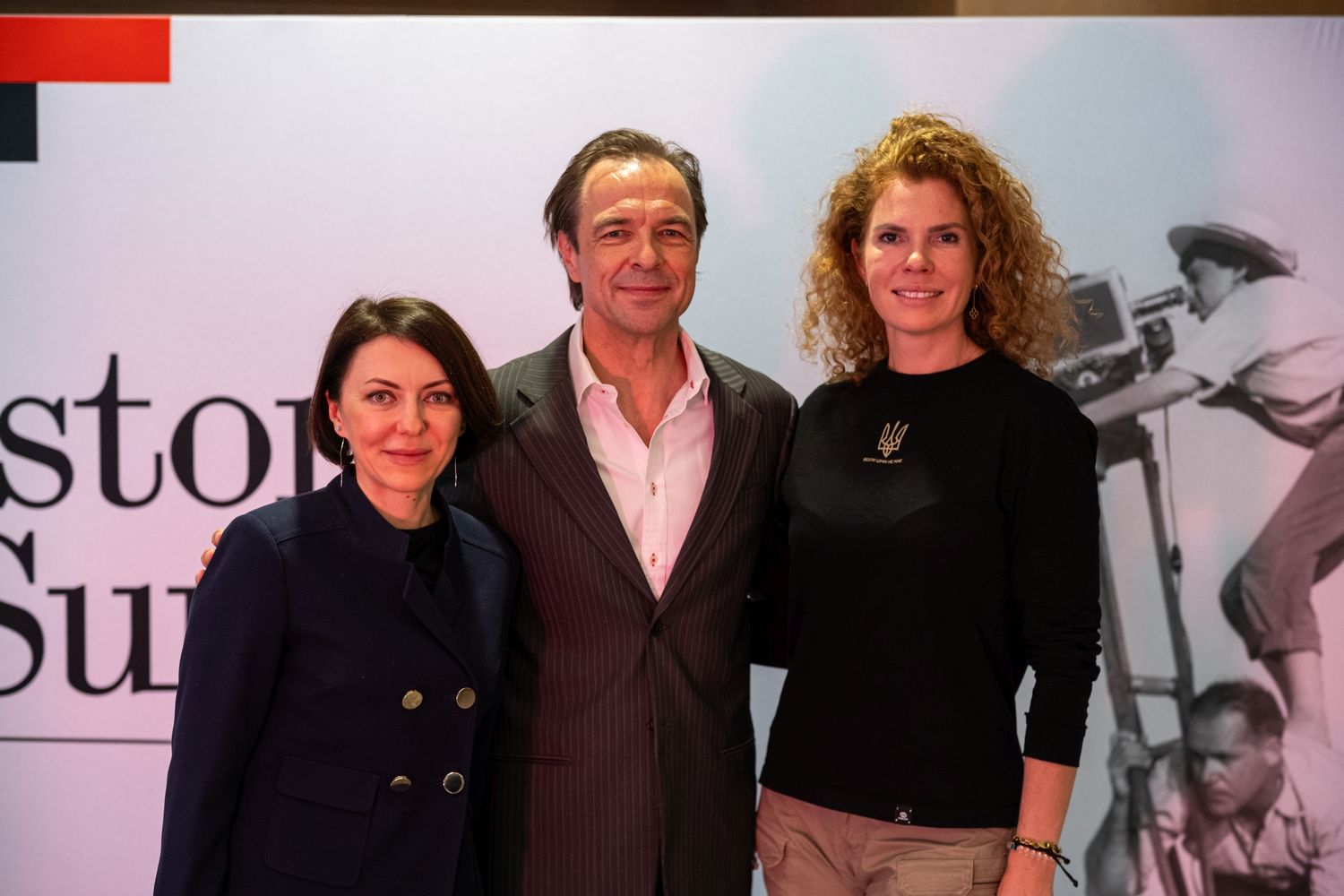 Former Defence Minister of Ukraine Ganna Maliar, PROGRESS CEO Gunnar Dedio, translator Xsenia (f.l.t.r.)