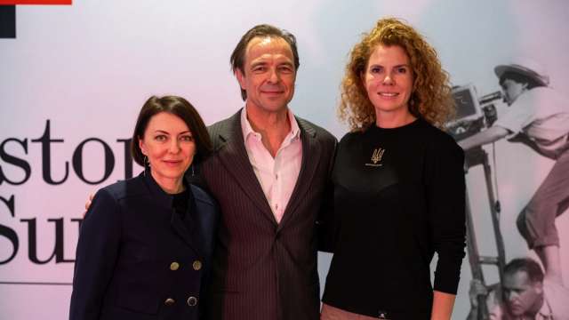 Former Defence Minister of Ukraine Ganna Maliar, PROGRESS CEO Gunnar Dedio, translator Xsenia (f.l.t.r.) Former Defence Minister of Ukraine Ganna Maliar, PROGRESS CEO Gunnar Dedio, translator Xsenia (f.l.t.r.)