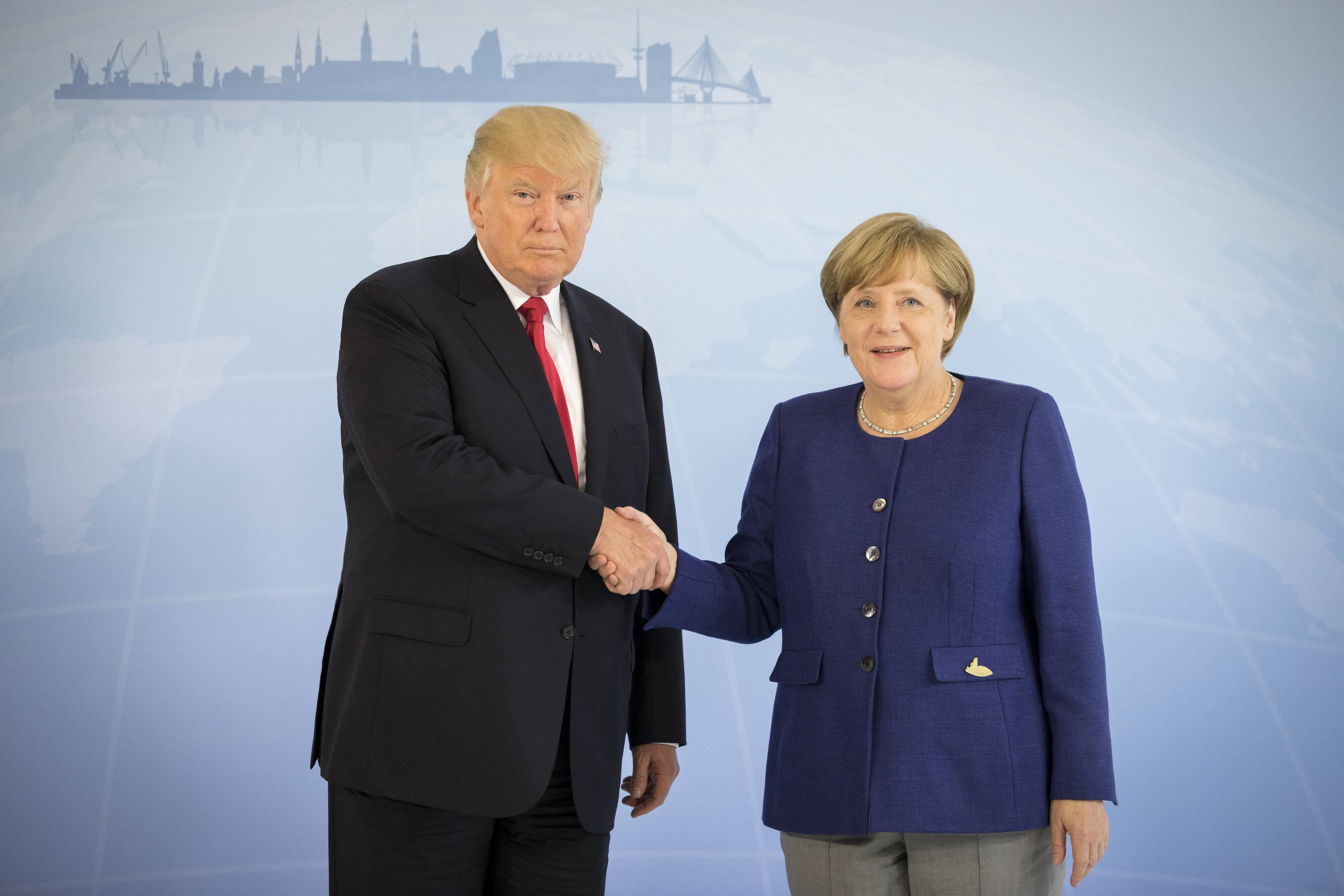 Angela Merkel mit Donald Trump