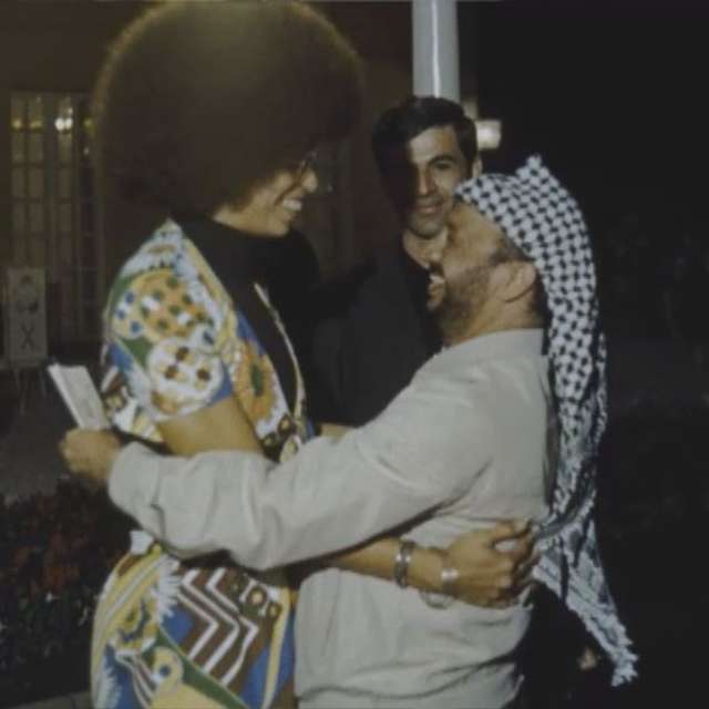 Angela Davis und Jassir Arafat - DEFA18304 Angela Davis und Jassir Arafat - DEFA18304