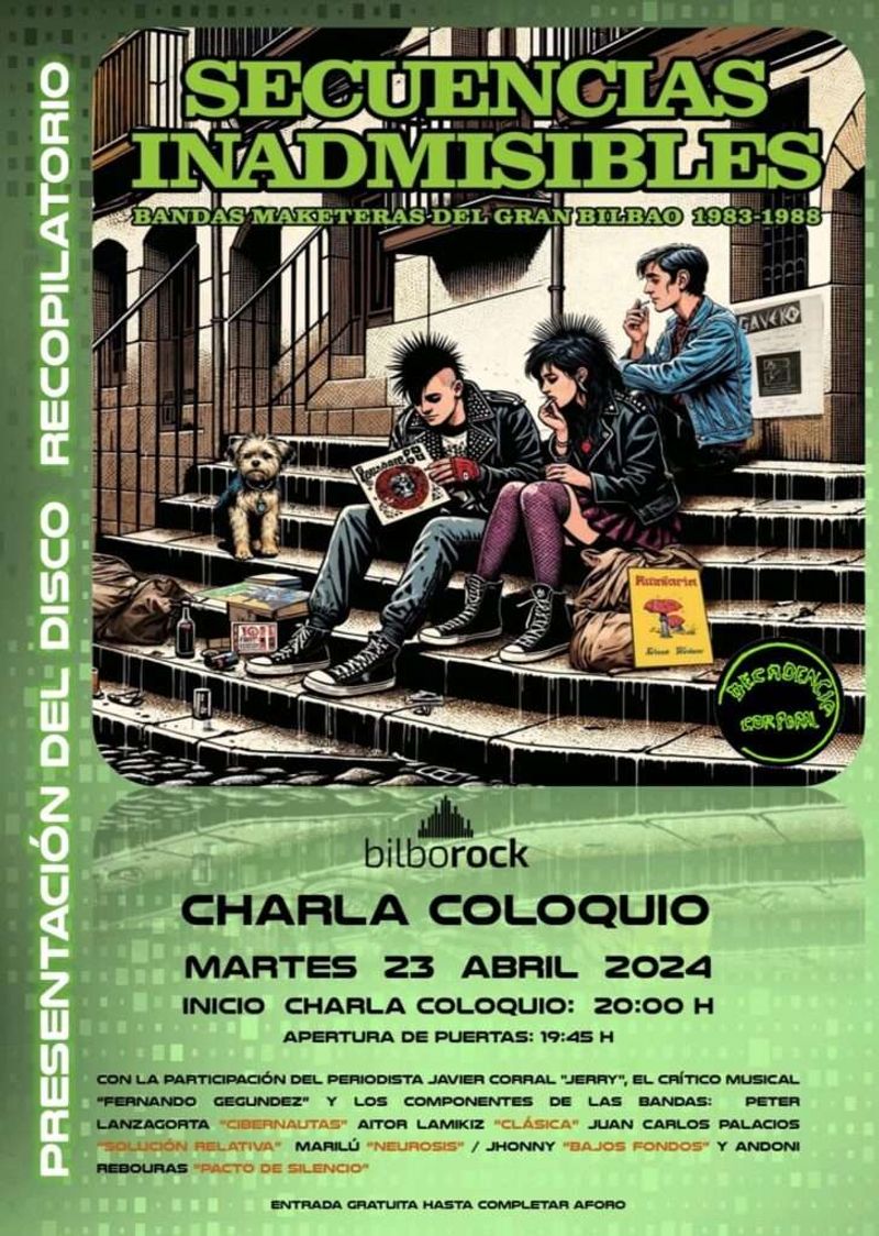 Cartel de SECUENCIAS INADMISIBLES: Charla Coloquio + Presentación Disco