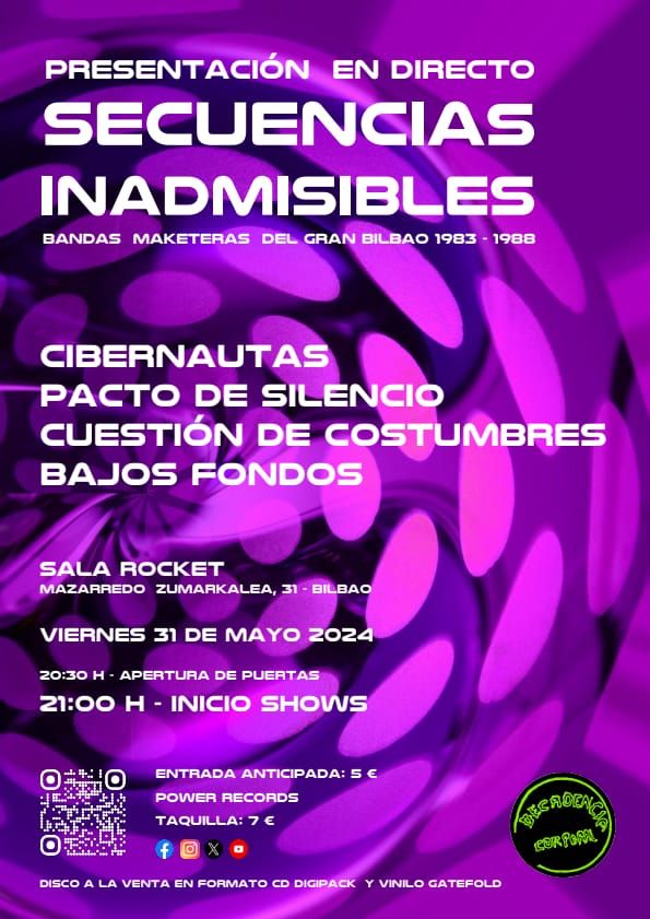 Cartel de SECUENCIAS INADMISIBLES