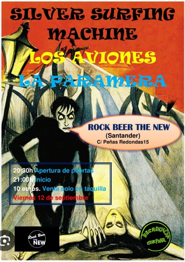 Cartel de LA PARAMERA / LOS AVIONES / SILVER SURFING MACHINE