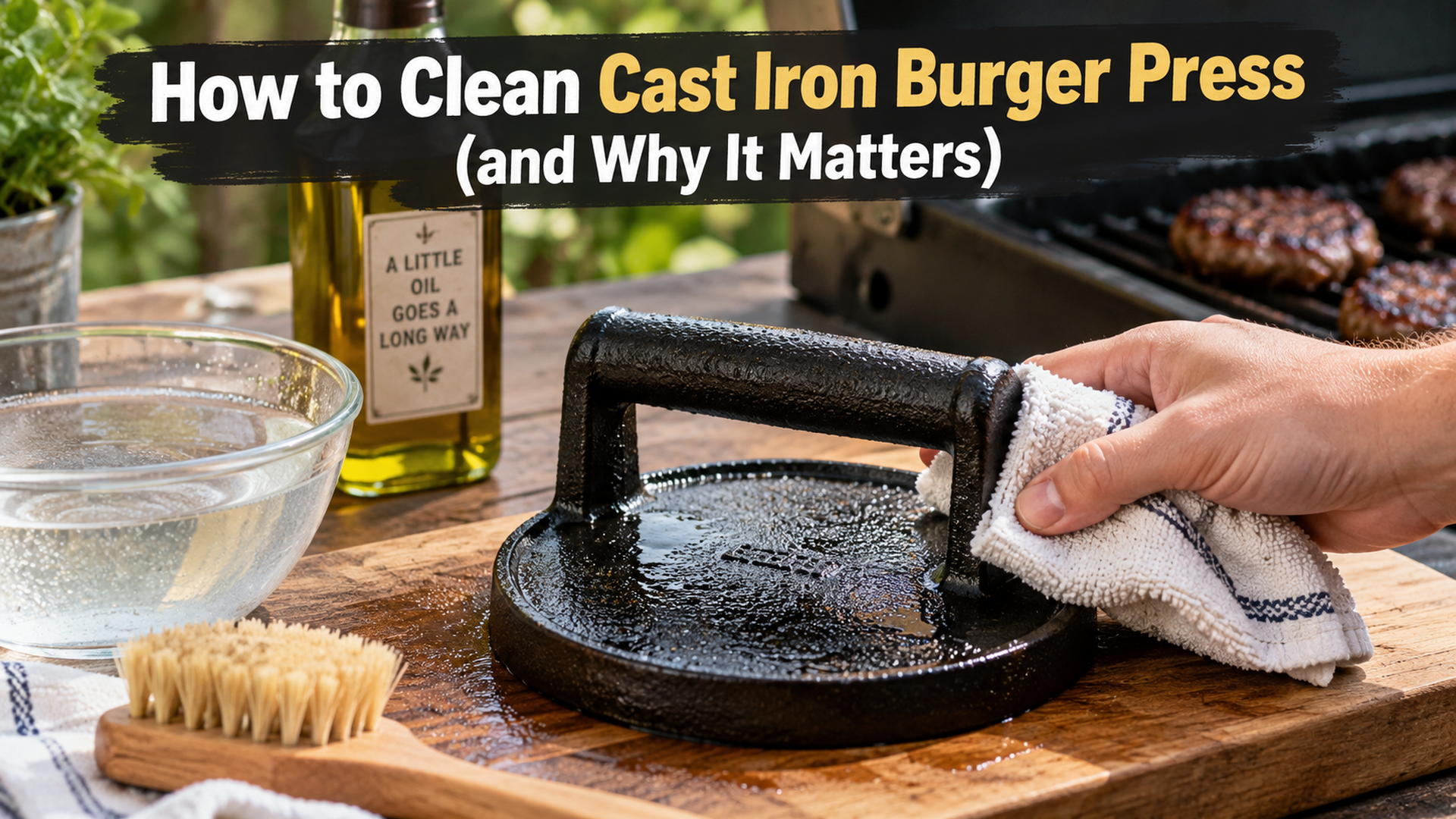 How to Clean Cast Iron Burger Press the Right Way Fast