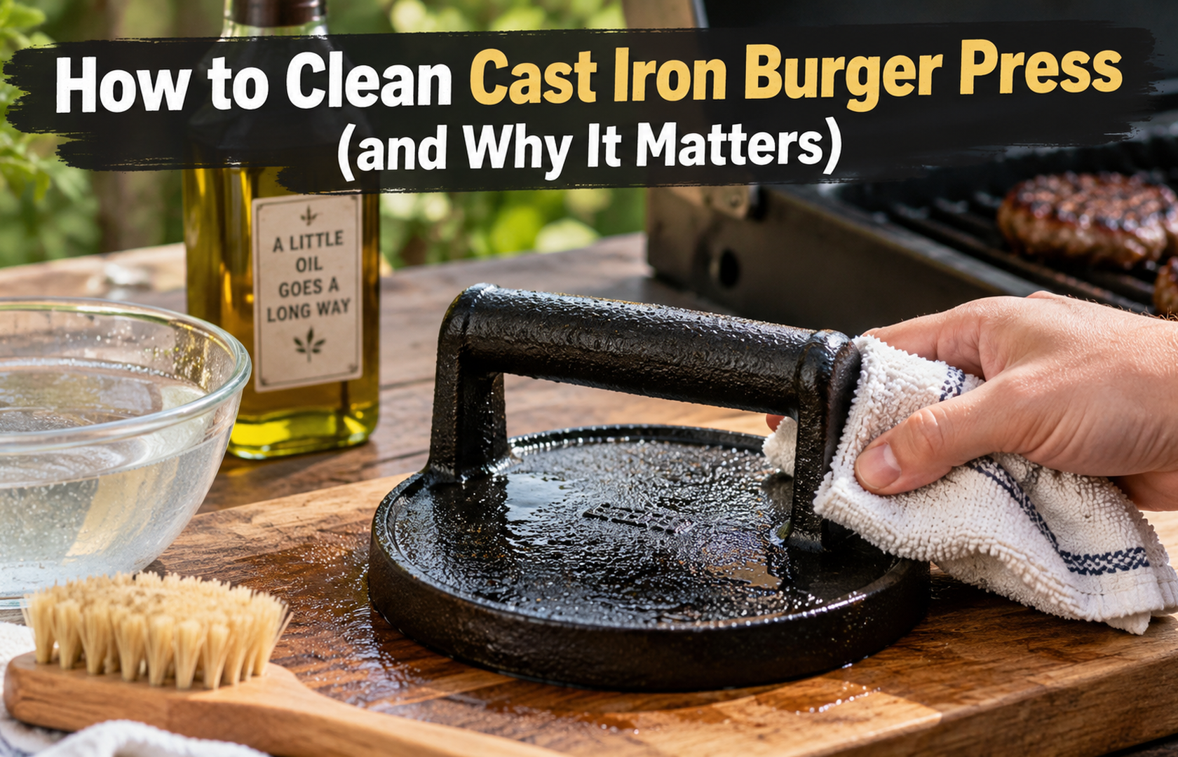 How to Clean Cast Iron Burger Press the Right Way Fast