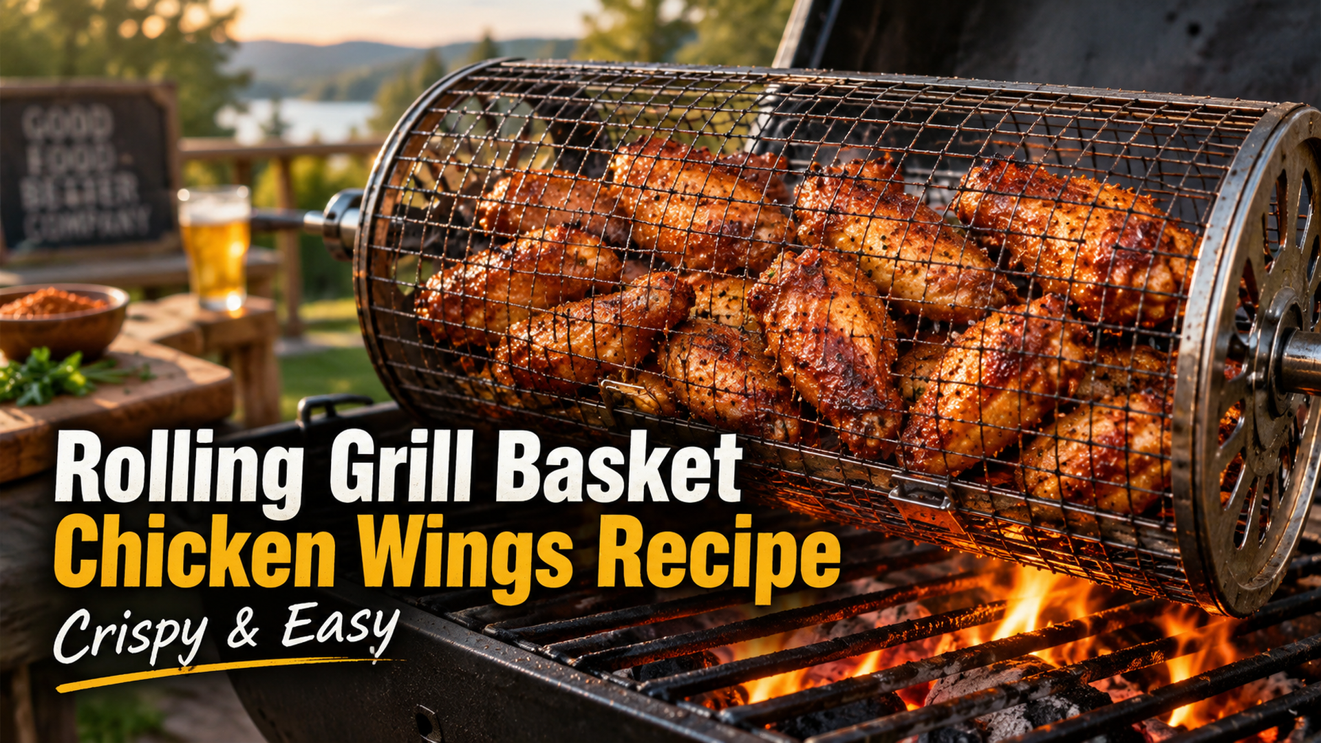 Rolling Grill Basket Chicken Wings Recipe (Crispy & Easy)