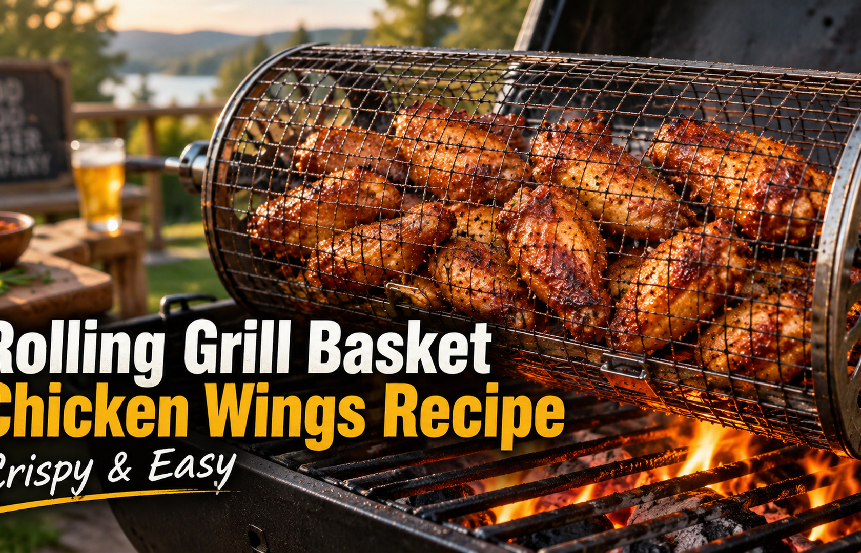 Rolling Grill Basket Chicken Wings Recipe (Crispy & Easy)