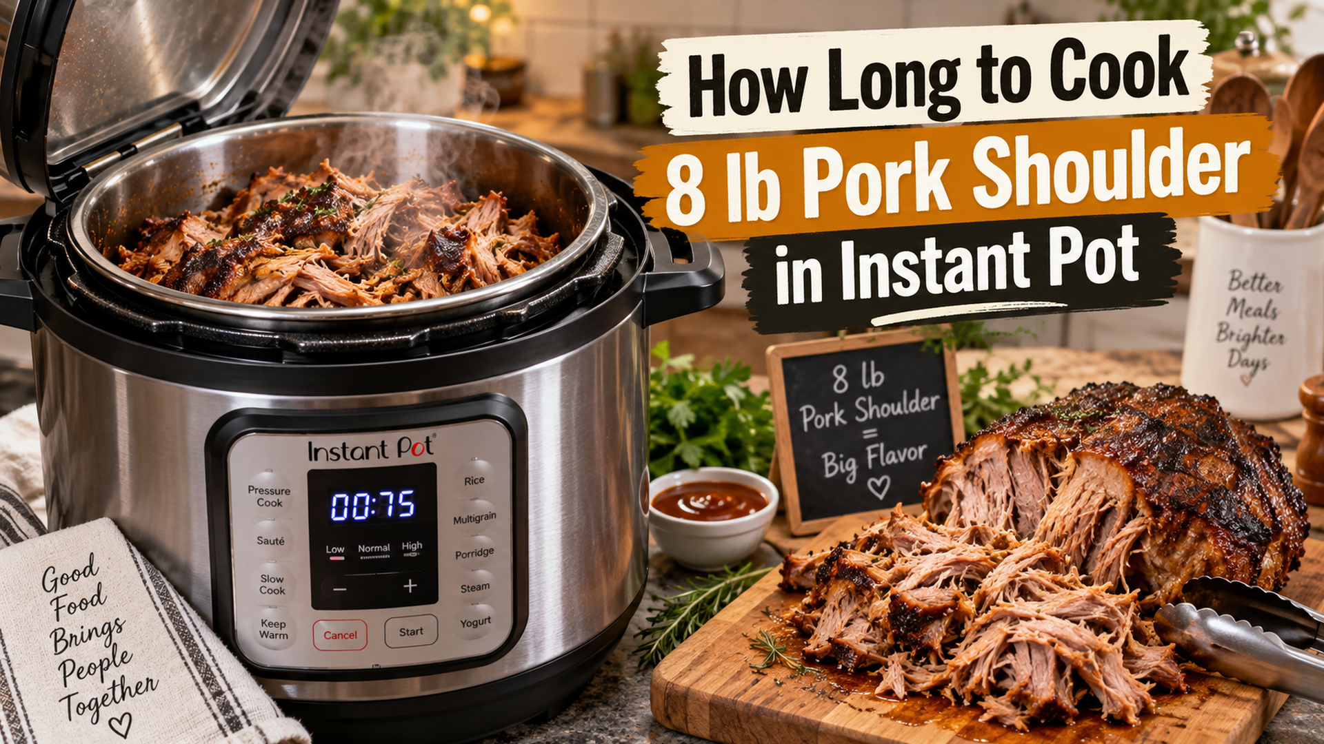 Find out How Long to Cook 8 lb Pork Shoulder in Instant Pot