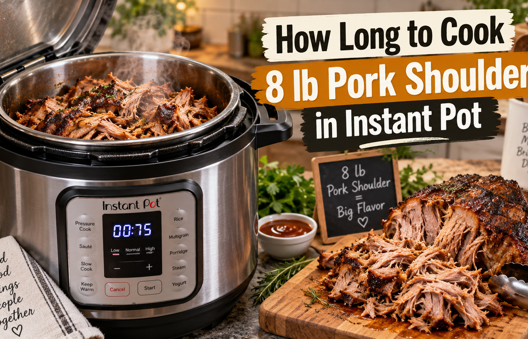 Find out How Long to Cook 8 lb Pork Shoulder in Instant Pot