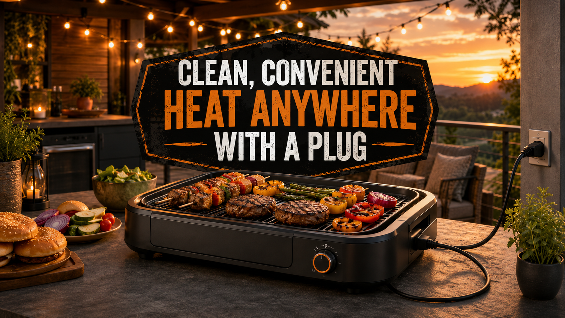 Clean, Convenient Heat Anywhere with a Plug: Portable Electric Grills