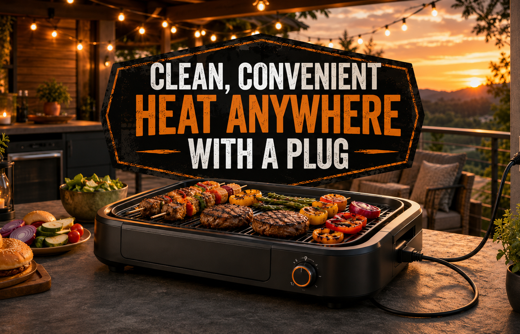 Clean, Convenient Heat Anywhere with a Plug: Portable Electric Grills