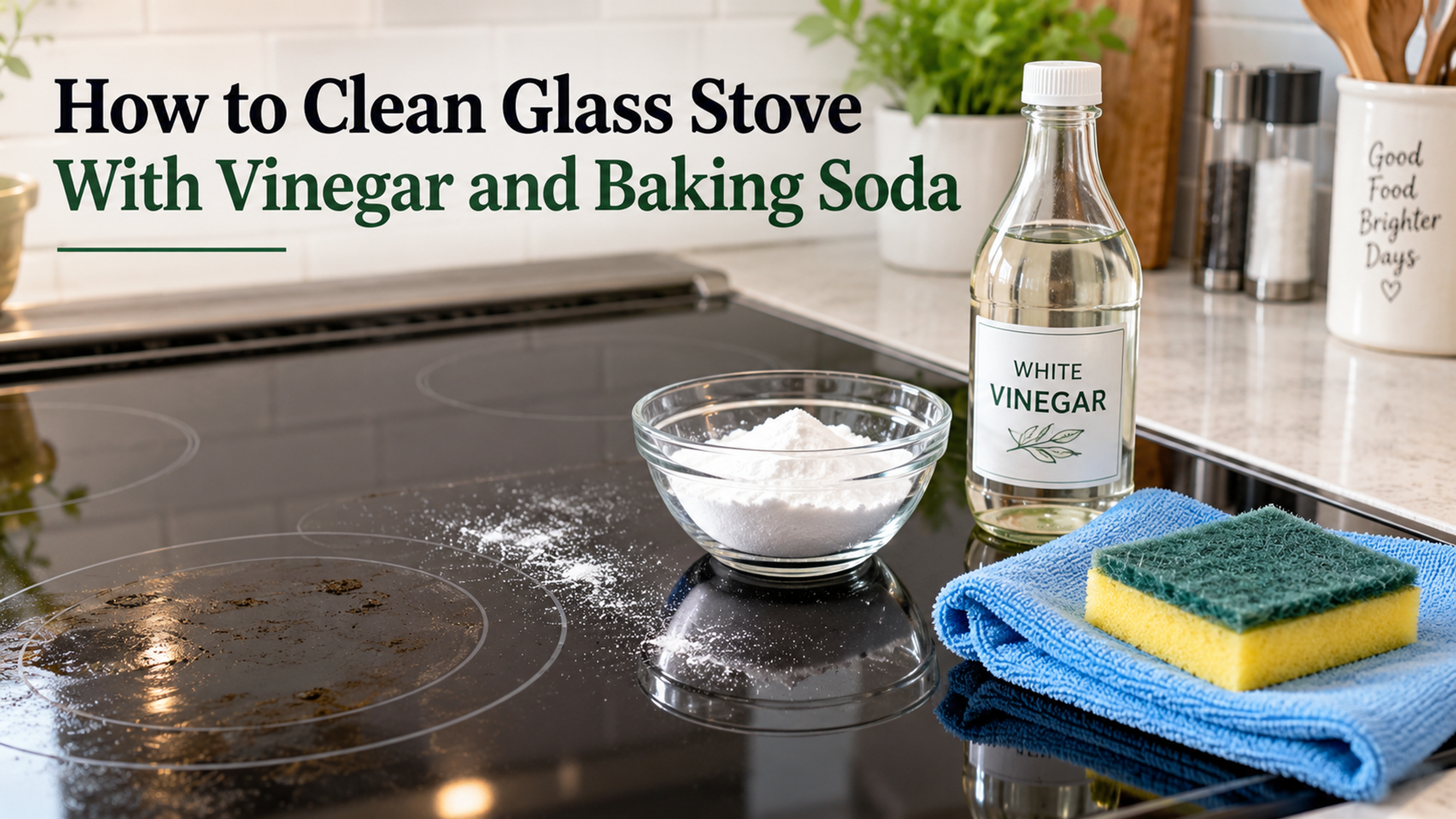 How to Clean a Glass Top Stove With Vinegar and Baking Soda (Safely and