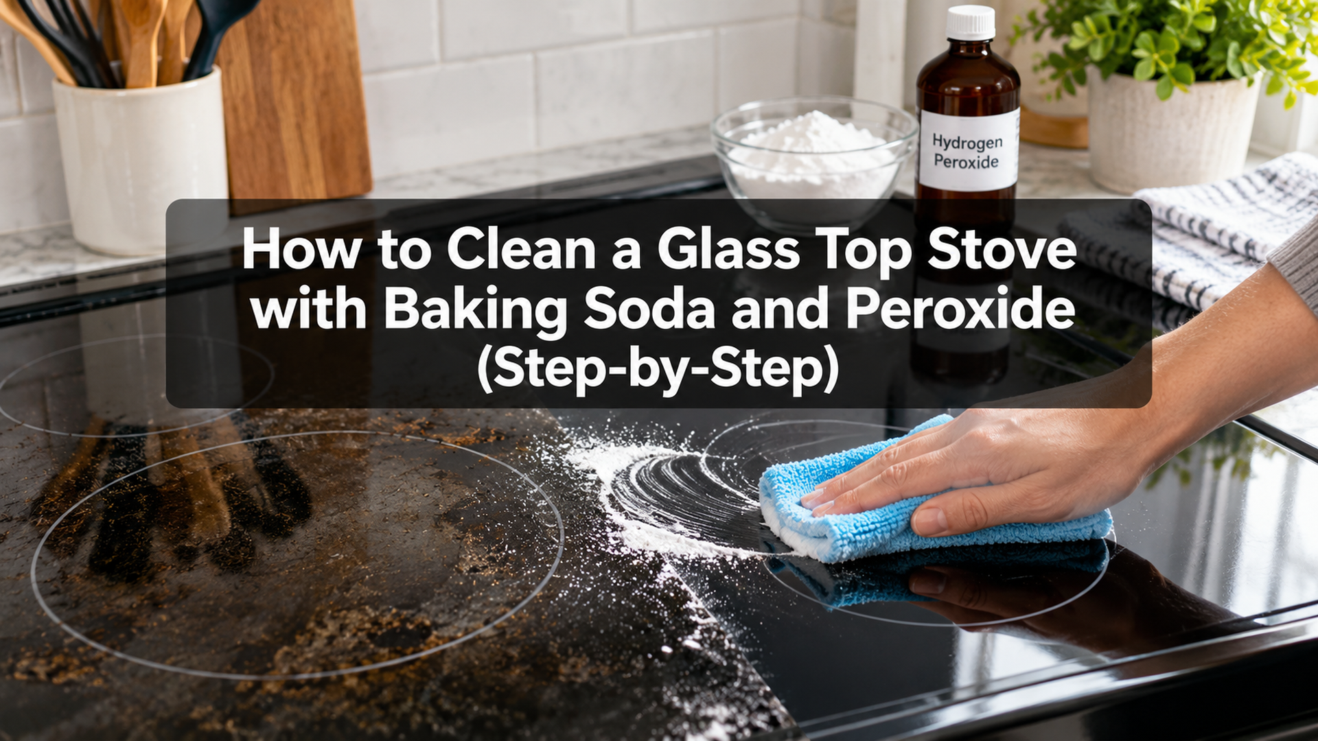 How to Clean a Glass Top Stove with Baking Soda and Peroxide (Step-by-Step)