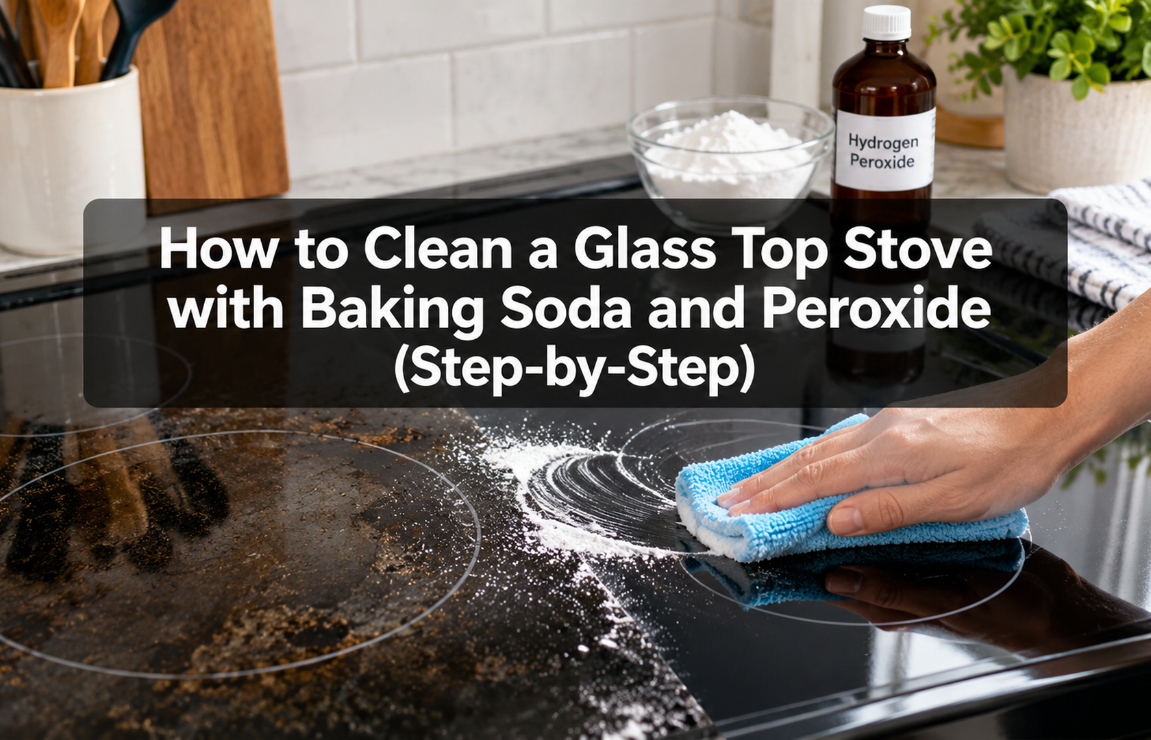 How to Clean a Glass Top Stove with Baking Soda and Peroxide (Step-by-Step)