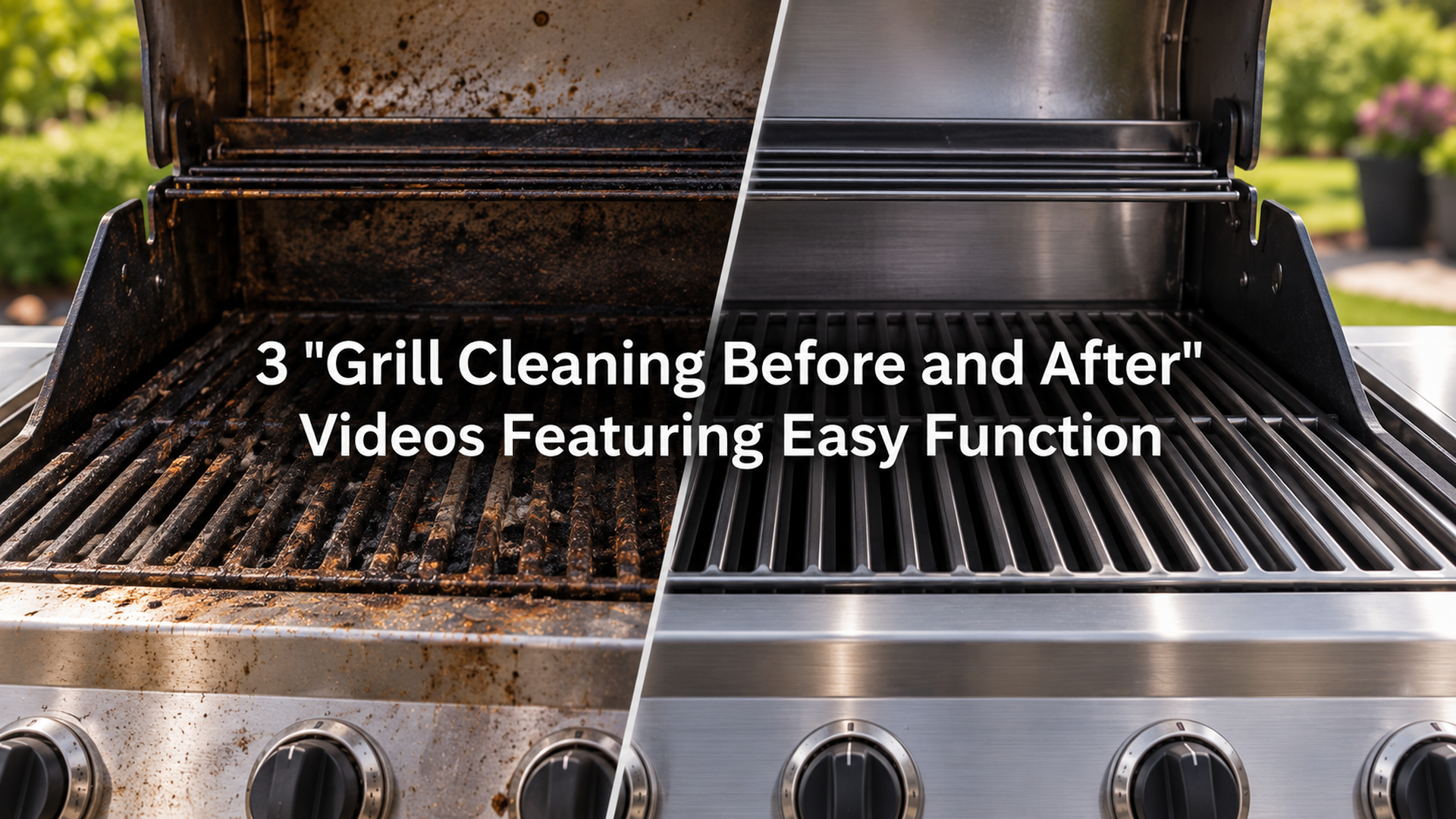 3 "Grill Cleaning Before and After" Videos Featuring Easy Function