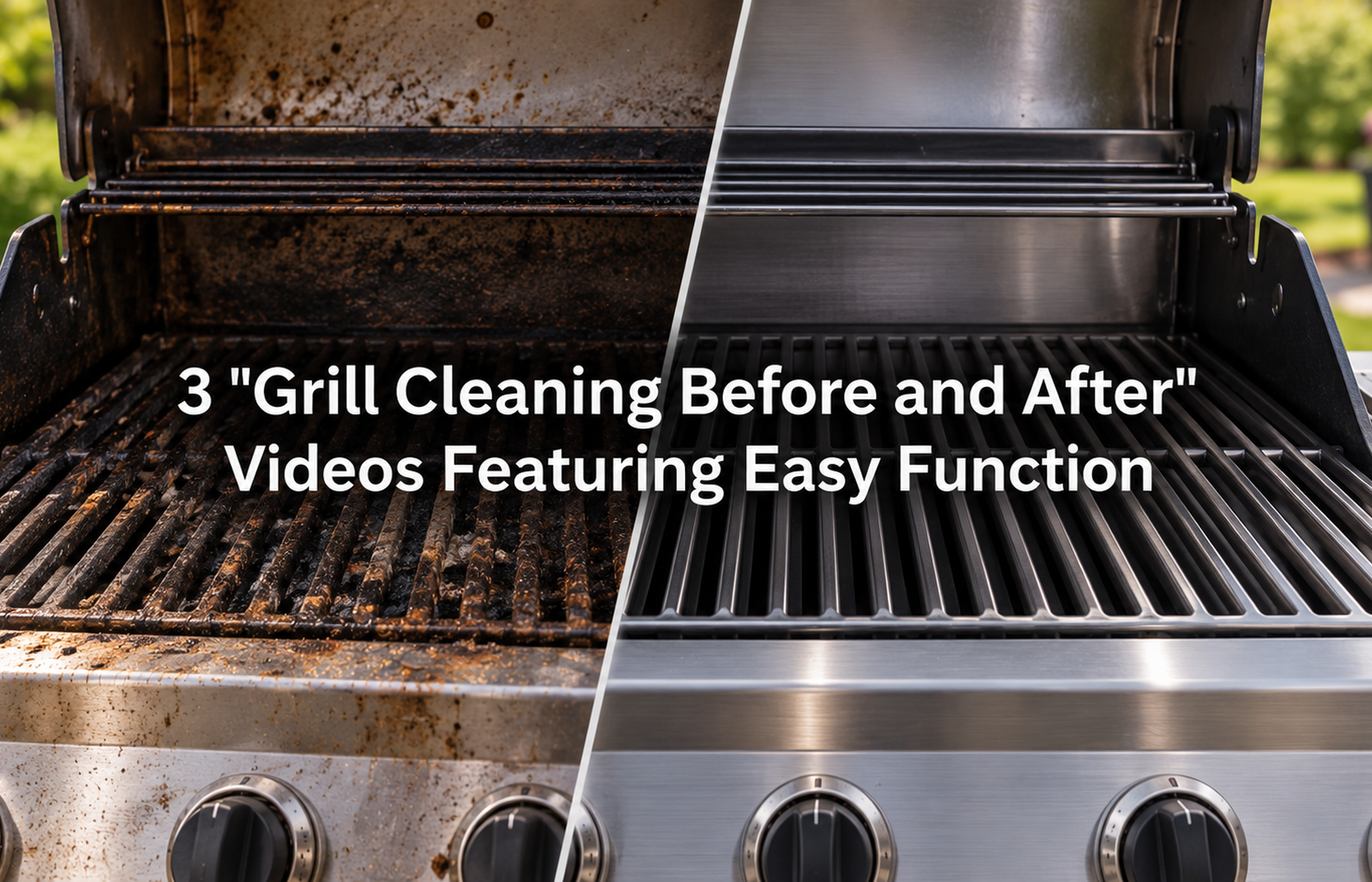 3 "Grill Cleaning Before and After" Videos Featuring Easy Function