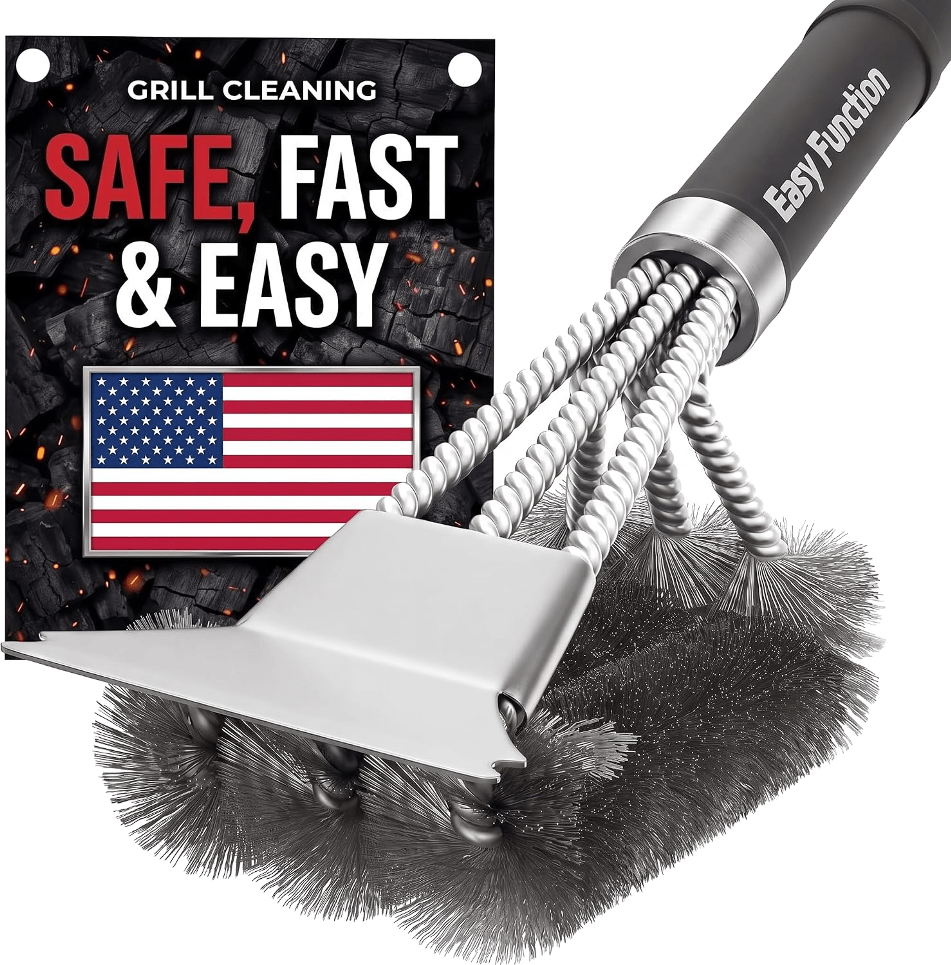 Easy Function Heavy-Duty Grill Brush & Scraper