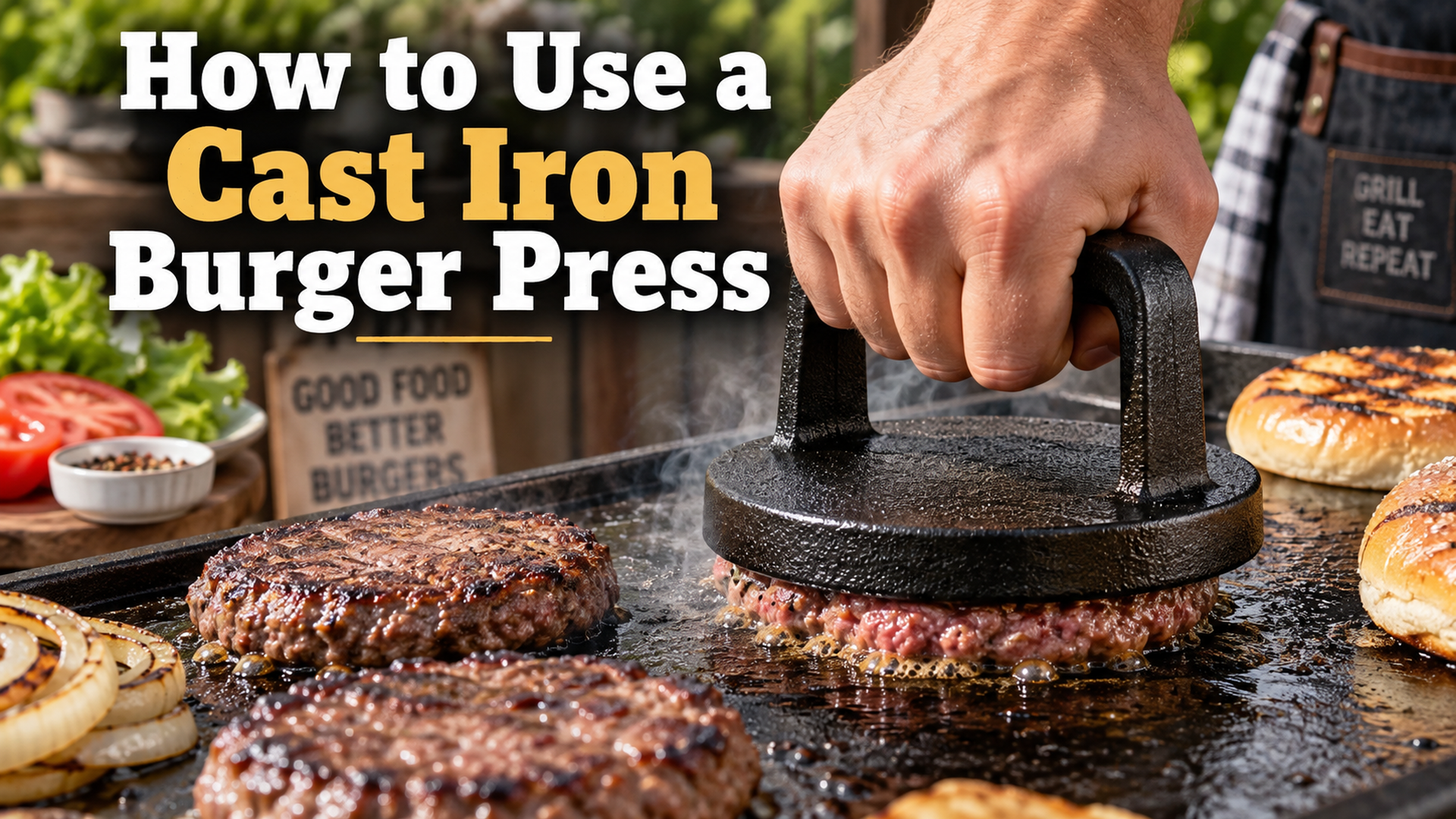 How to Use a Cast Iron Burger Press for Better Burgers