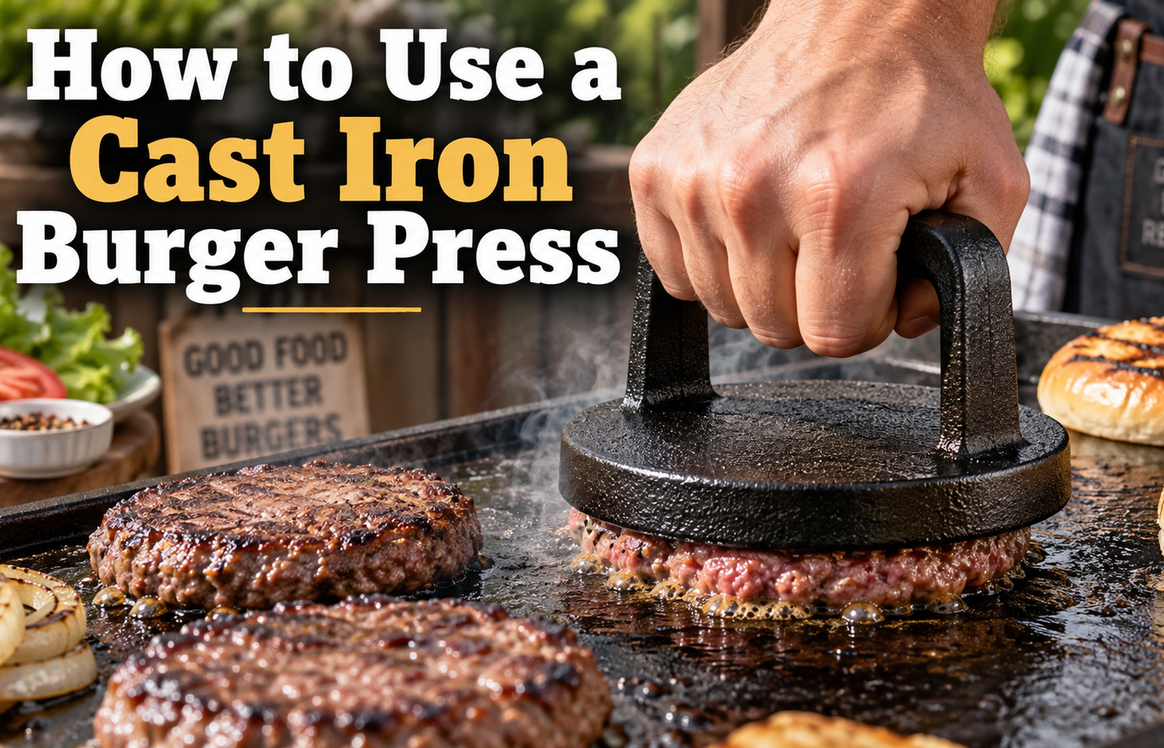How to Use a Cast Iron Burger Press for Better Burgers