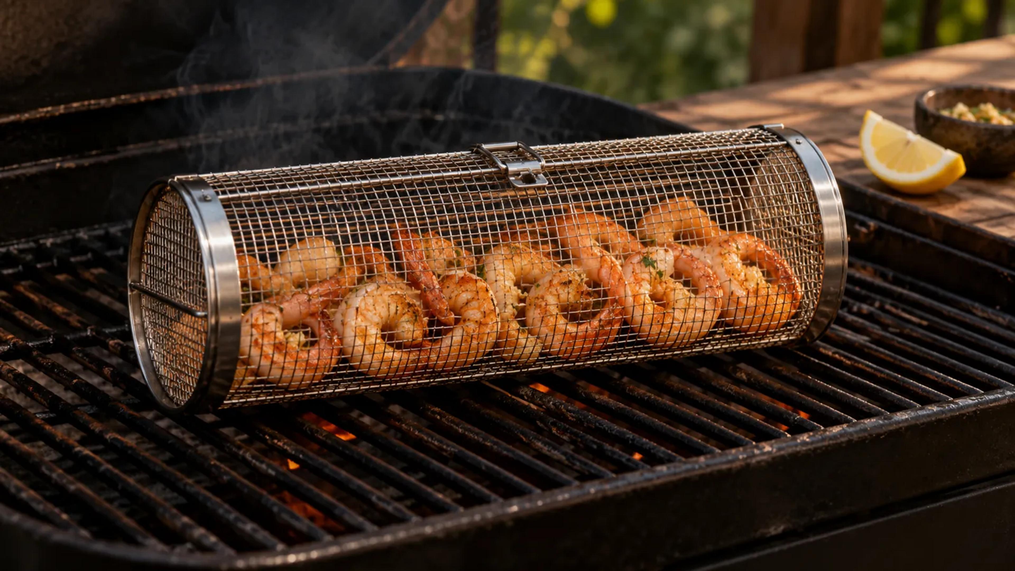 Rolling Grill Basket Shrimp Recipe (Juicy & Easy Method)