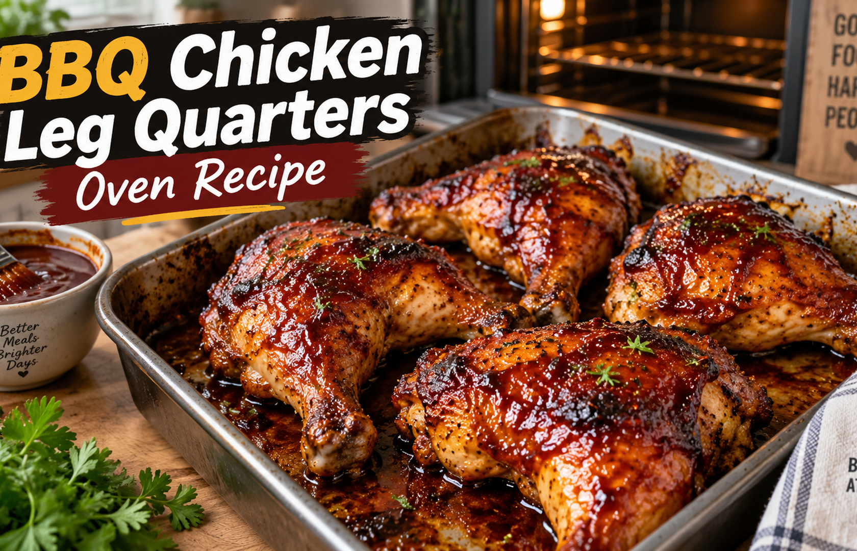 BBQ Chicken Leg Quarters Oven Recipe – Juicy & Easy