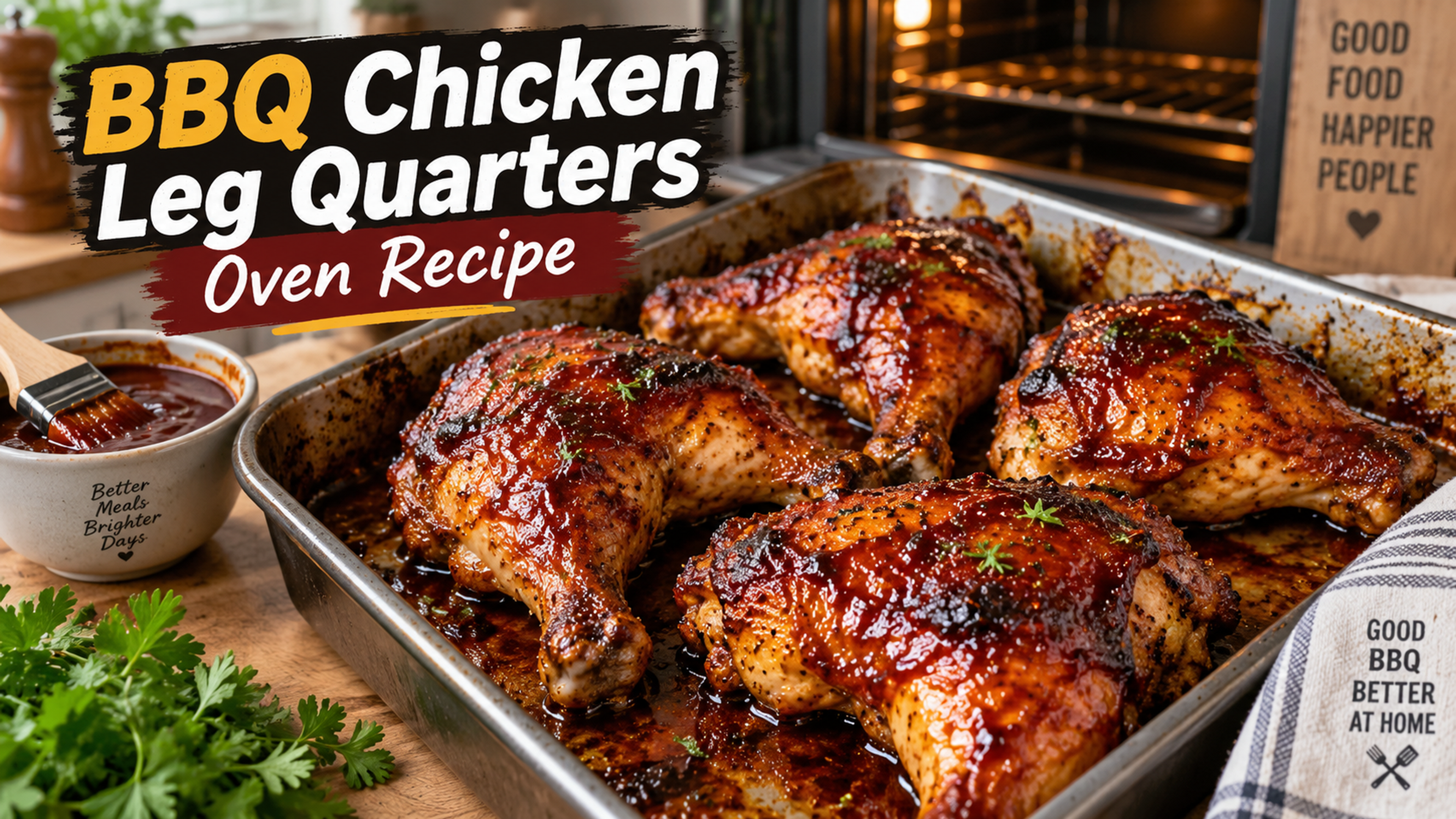 BBQ Chicken Leg Quarters Oven Recipe – Juicy & Easy