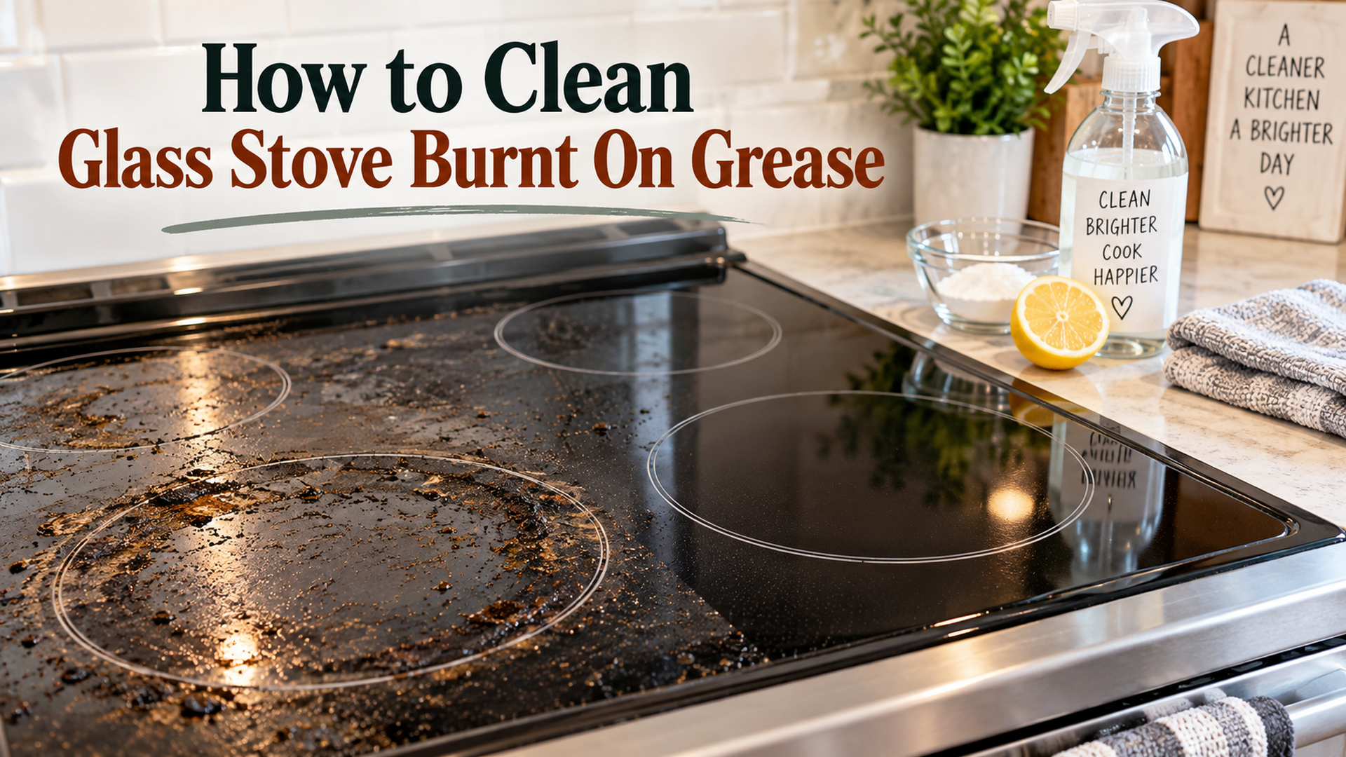 How to Clean Glass Top Stove Burnt On Grease: Easy Fix That Works