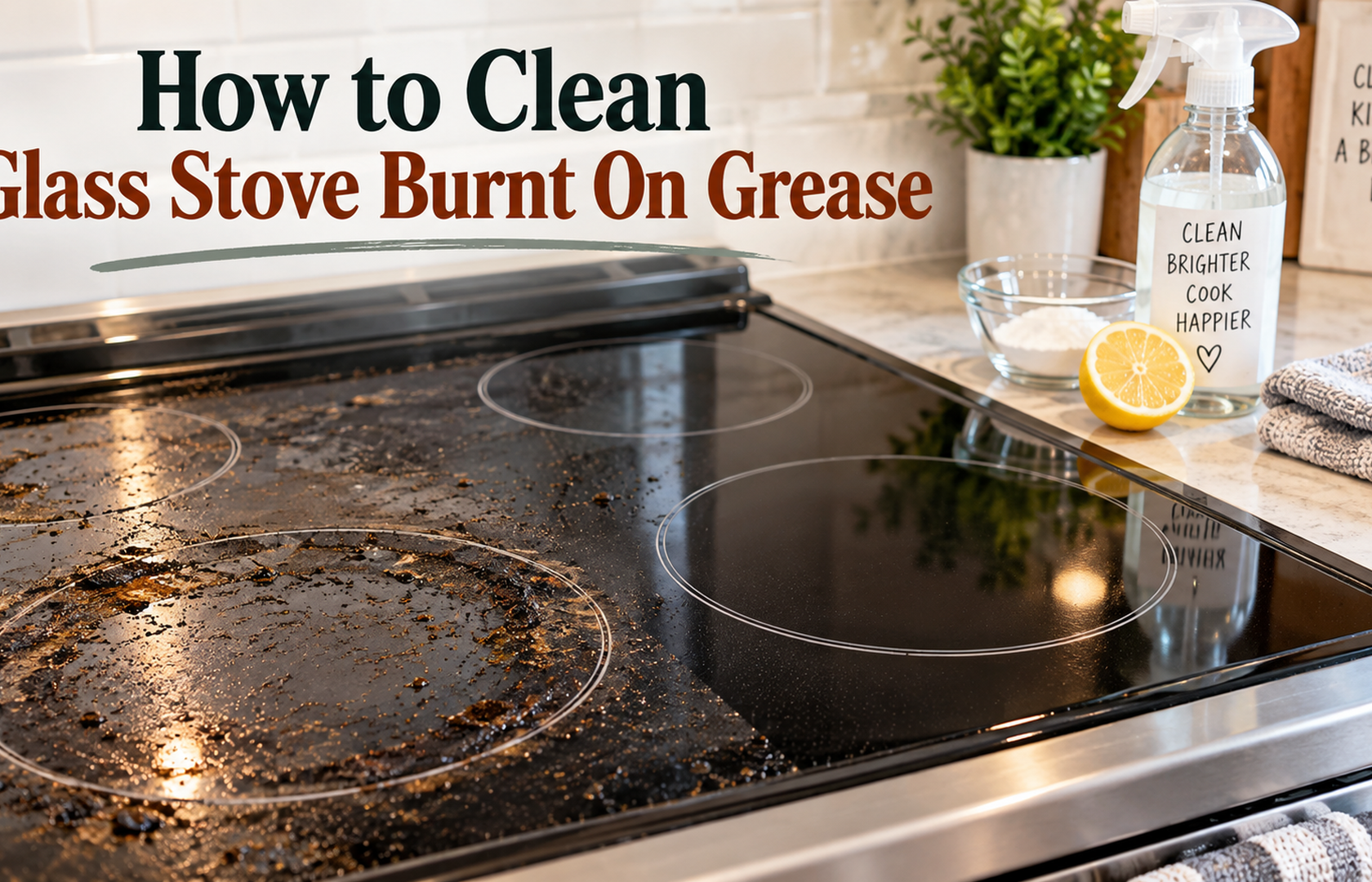 How to Clean Glass Top Stove Burnt On Grease: Easy Fix That Works