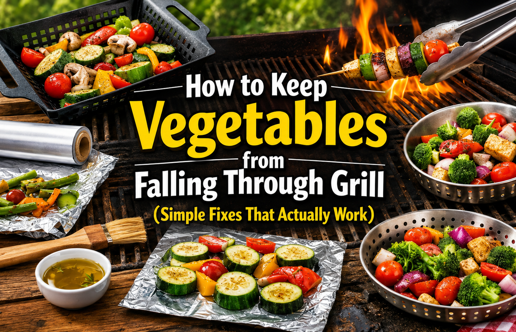 How to Keep Vegetables from Falling Through the Grill
