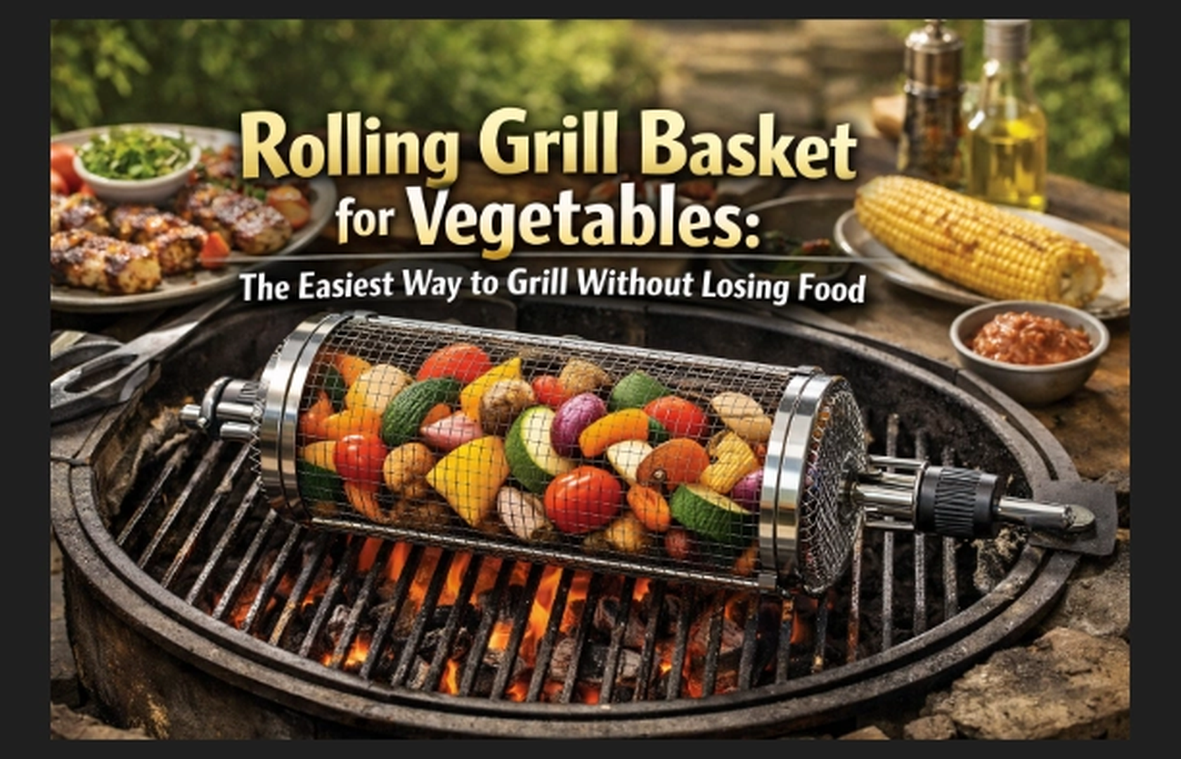 Rolling Grill Basket for Vegetables (Easy Grilling Guide)