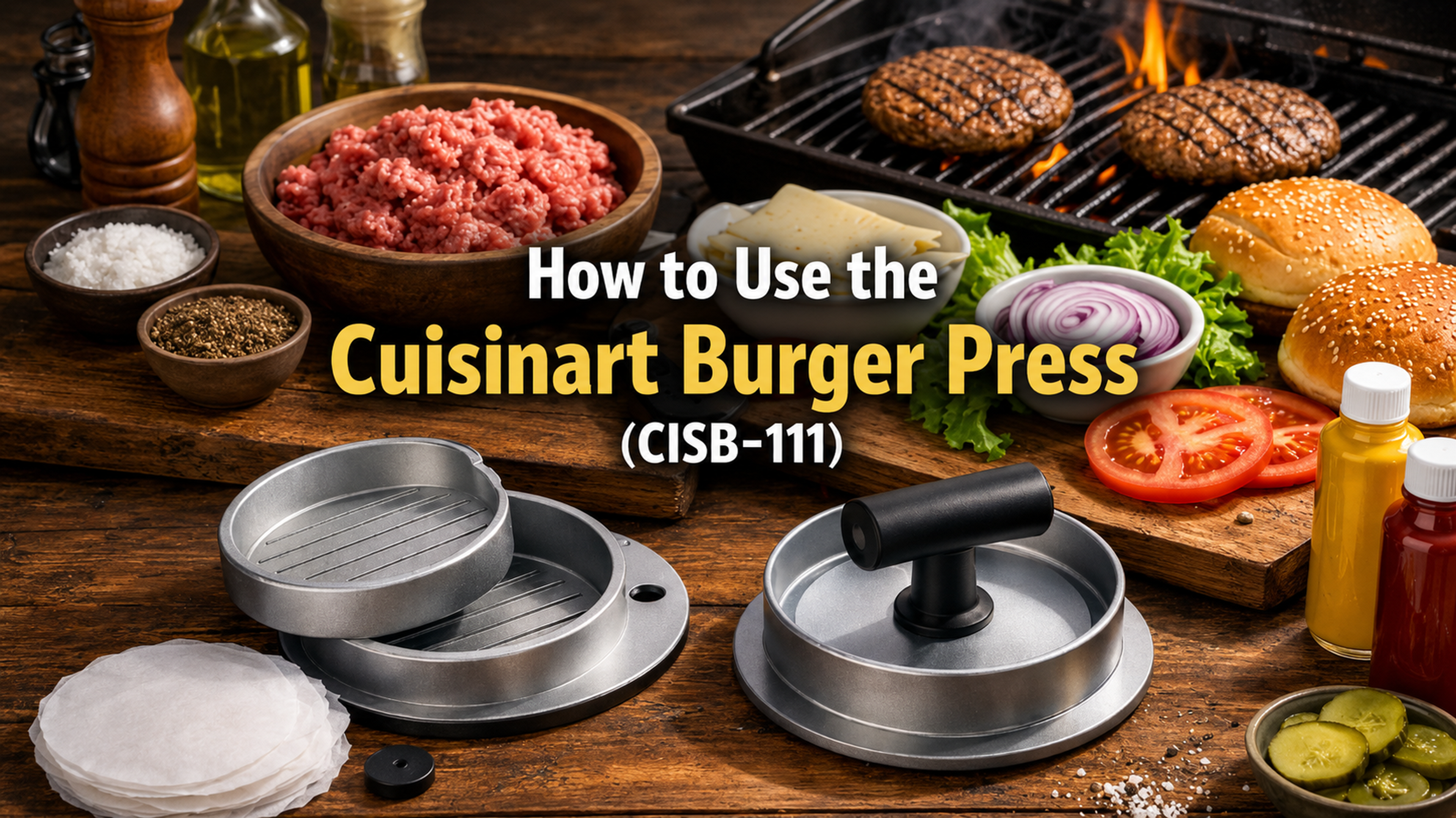 How to Use Cuisinart Burger Press for Smash Burgers