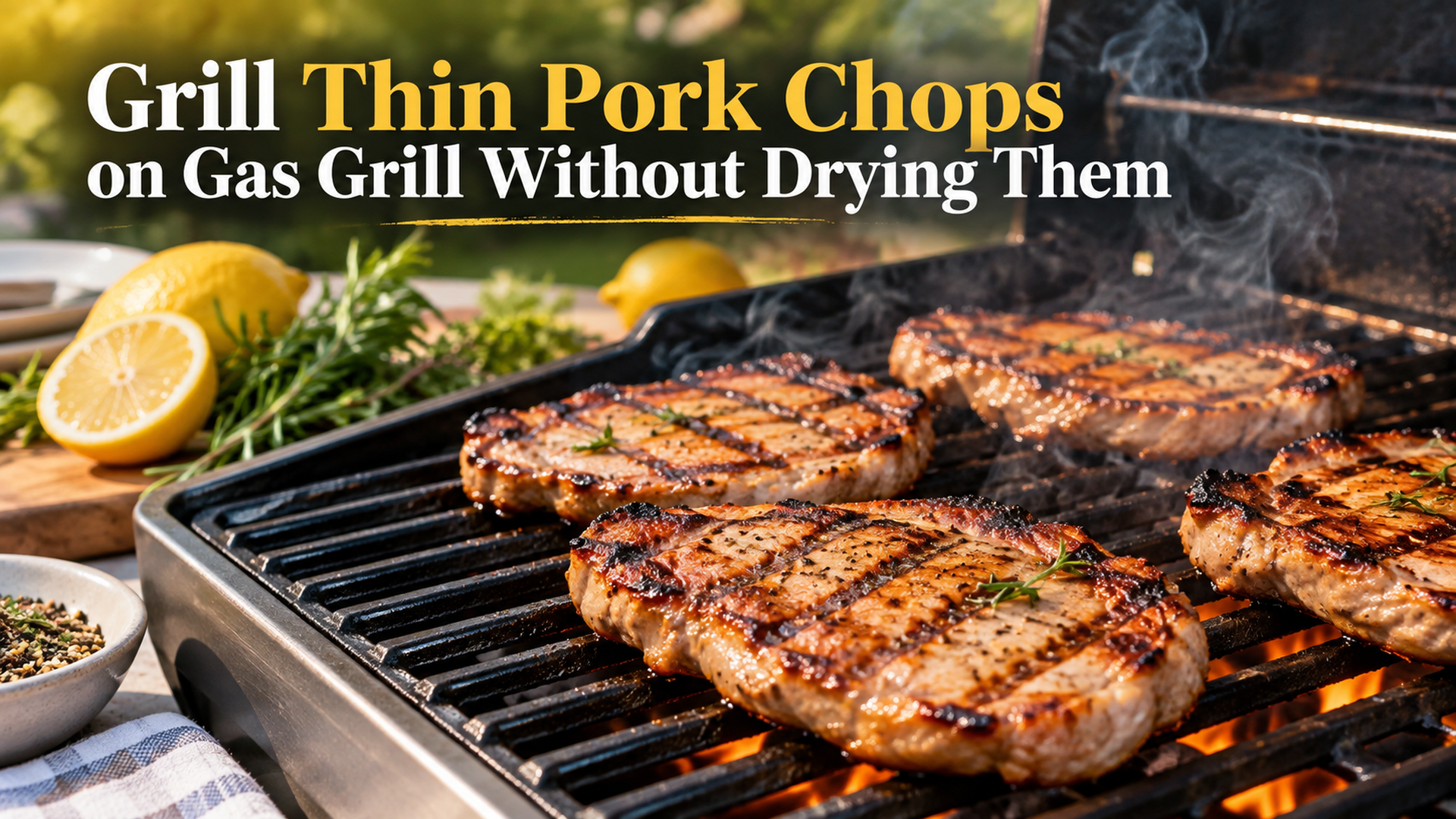 Grill Thin Pork Chops on Gas Grill Without Drying Them