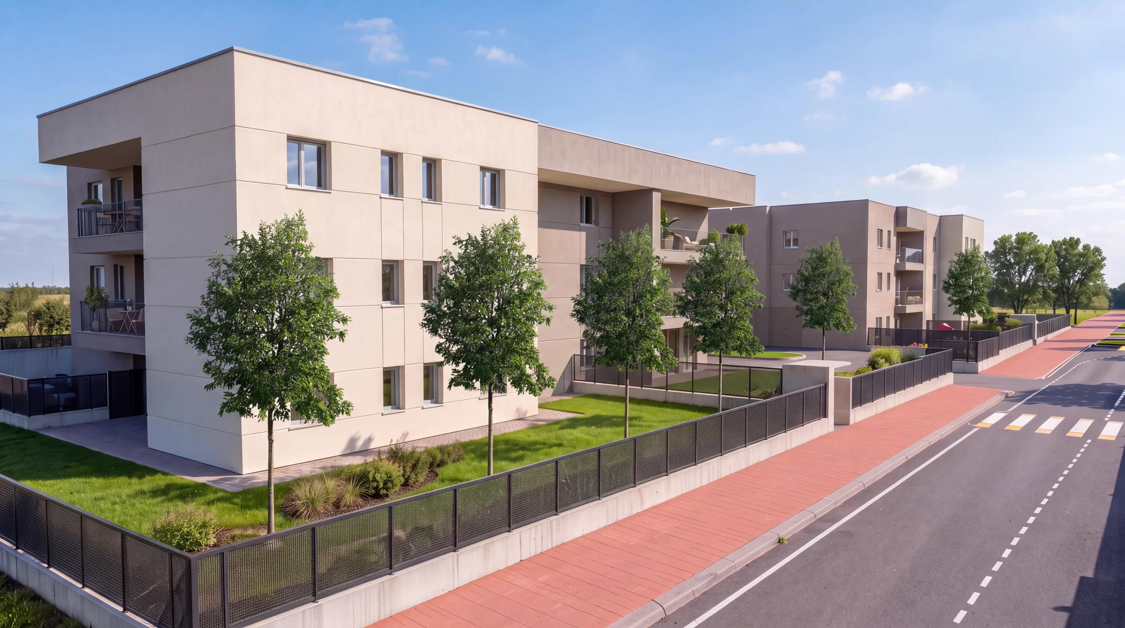 Le Ninfee Living, vista esterna con il verde condominiale
