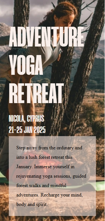 Adventure Yoga Retreat mobile preview