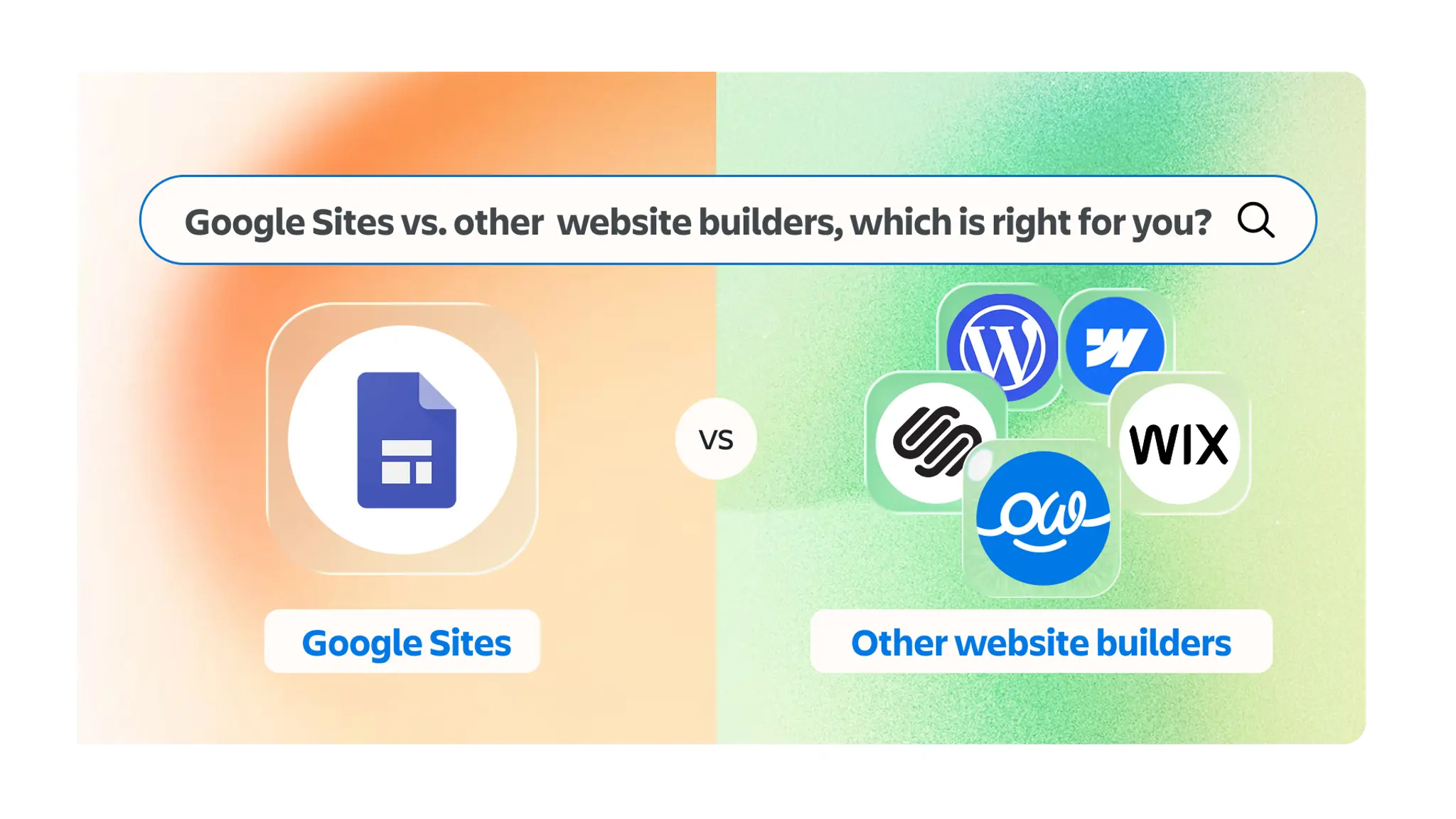 Google Sites versus other website builders