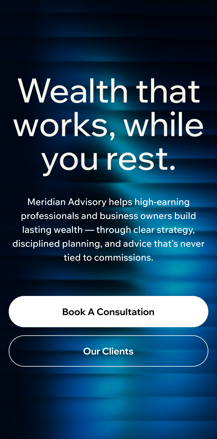 Financial website template mobile preview