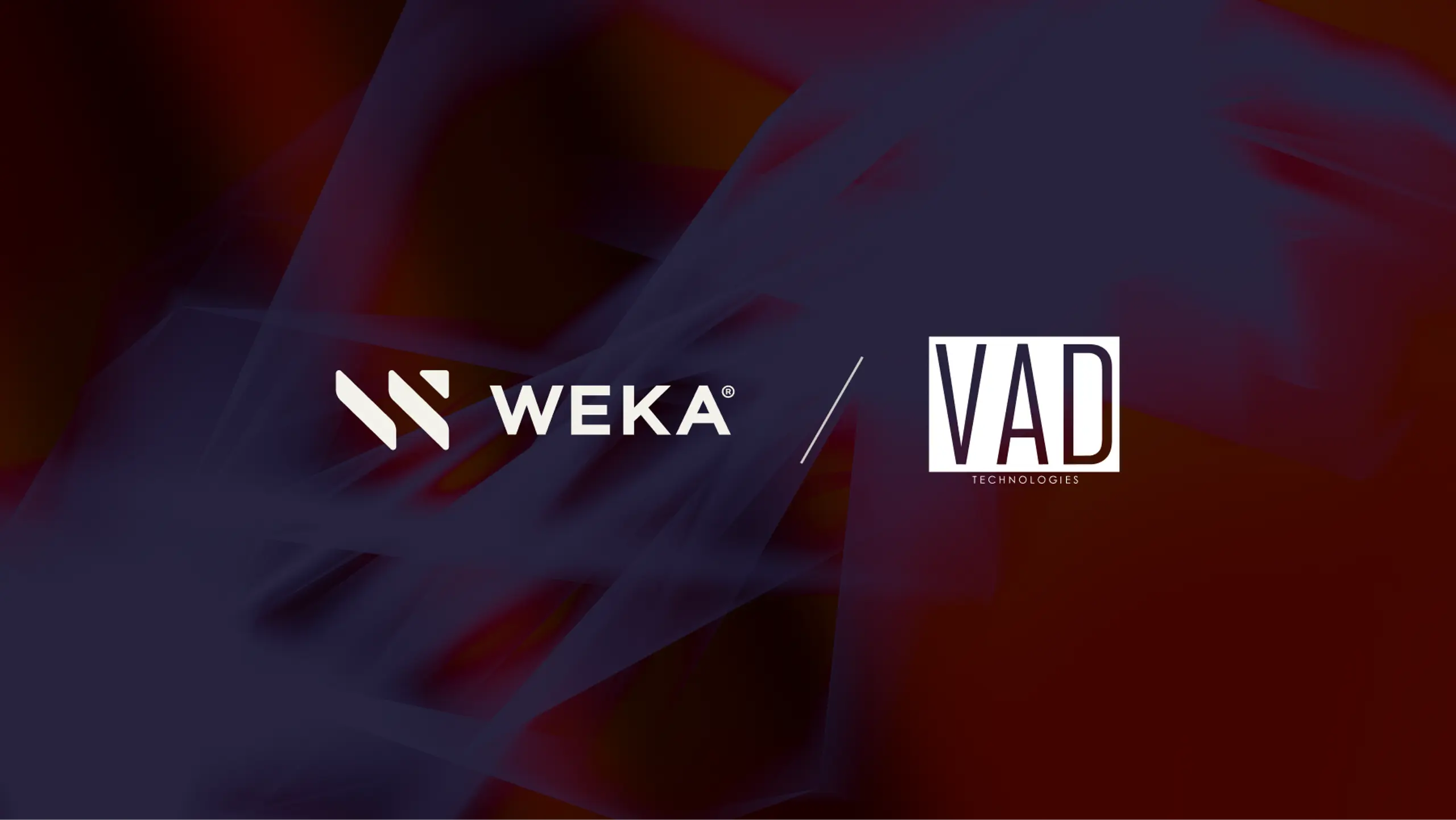 WEKA and VAD TECHNOLOGIES logos, separated by a diagonal line.