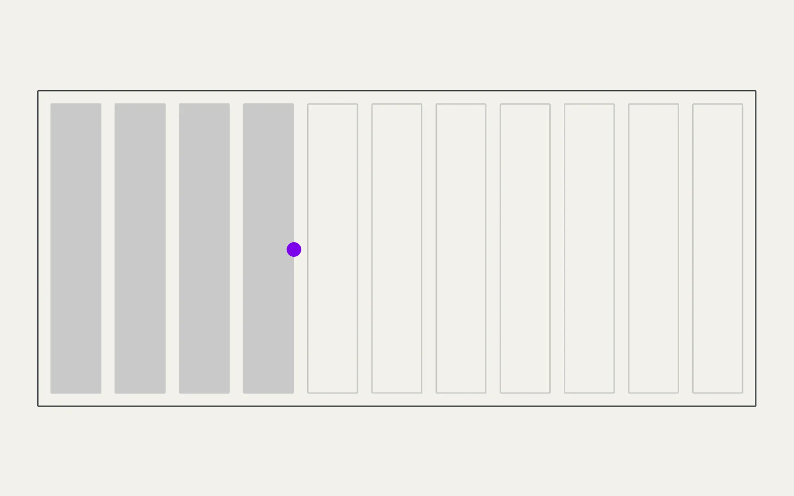 A segmented progress bar showing 25% completion with a purple indicator.