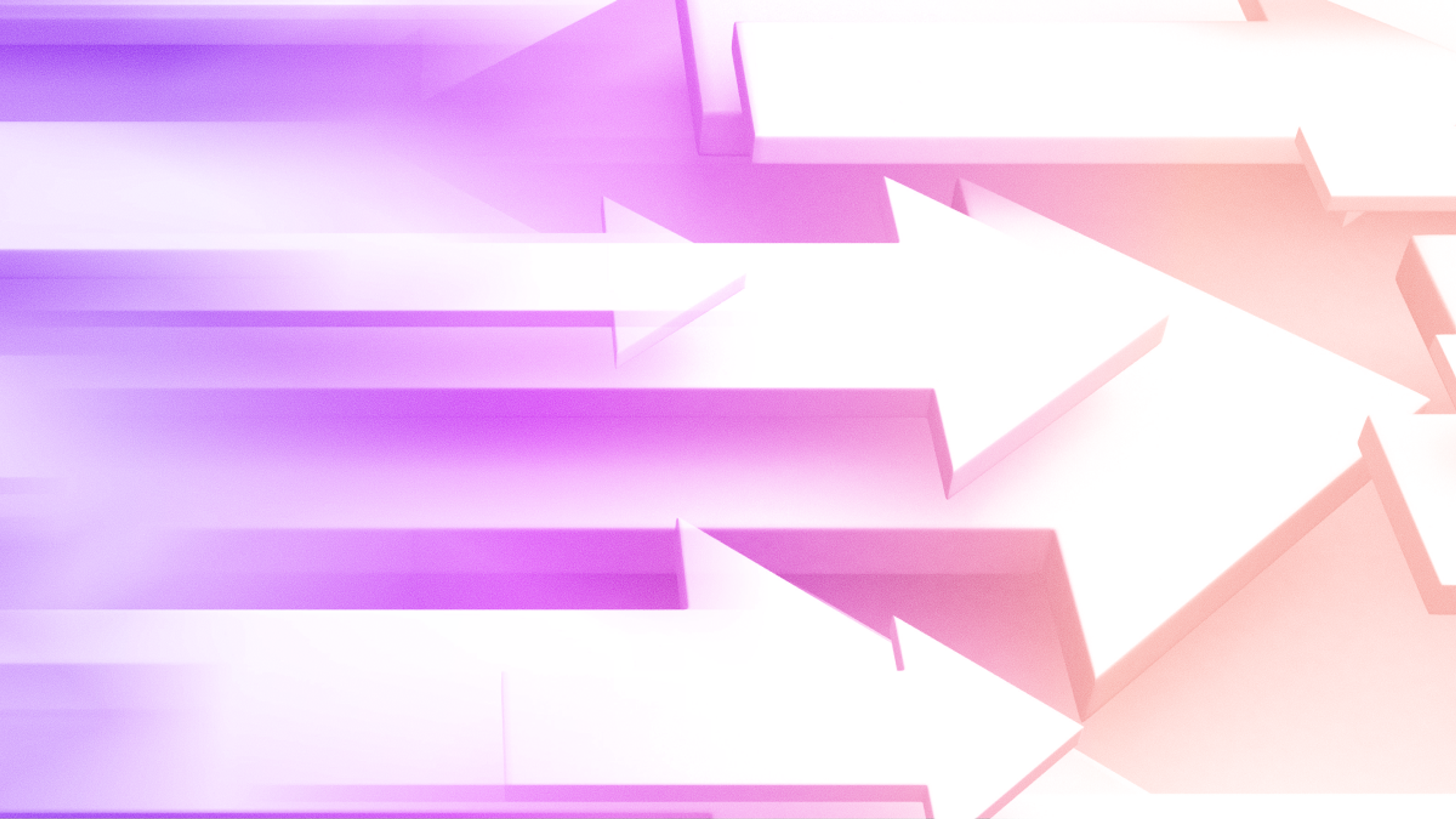 White arrows pointing right against a purple and orange gradient background, with motion blur.