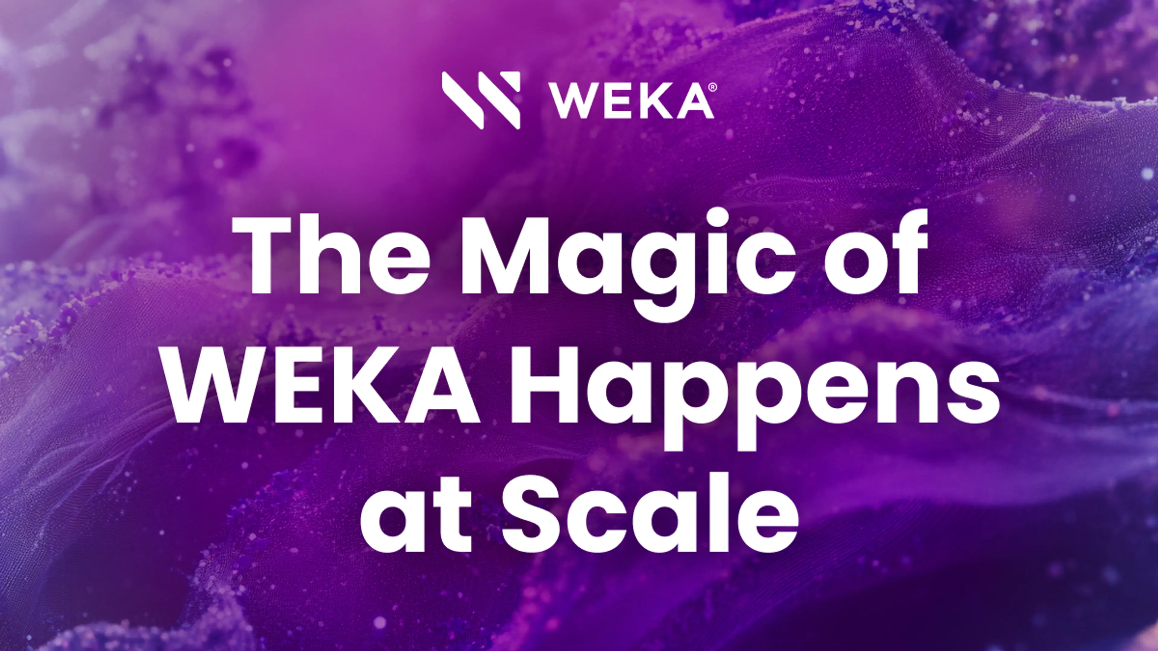 The Magic of WEKA Happens at Scale