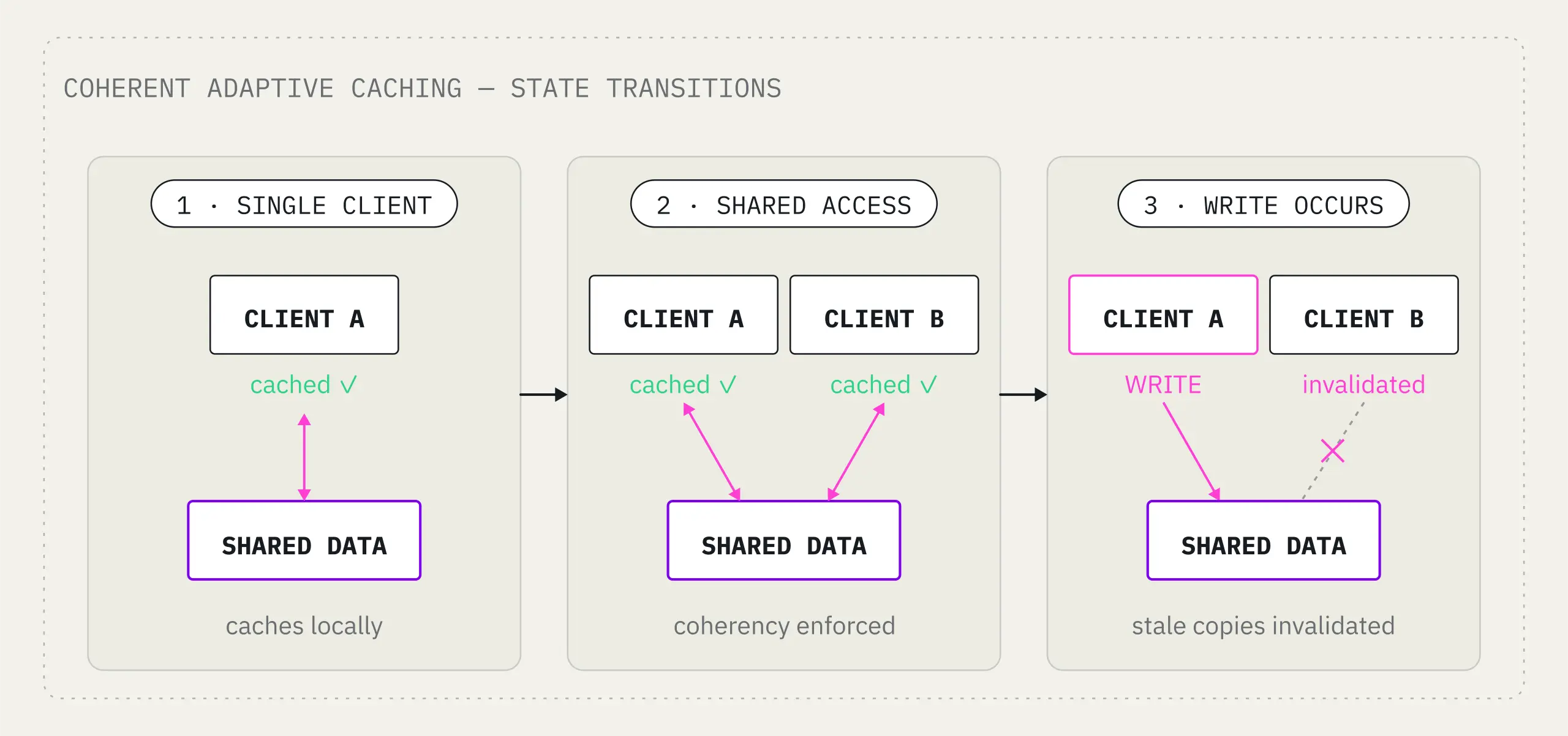 Coherent Adaptive Caching