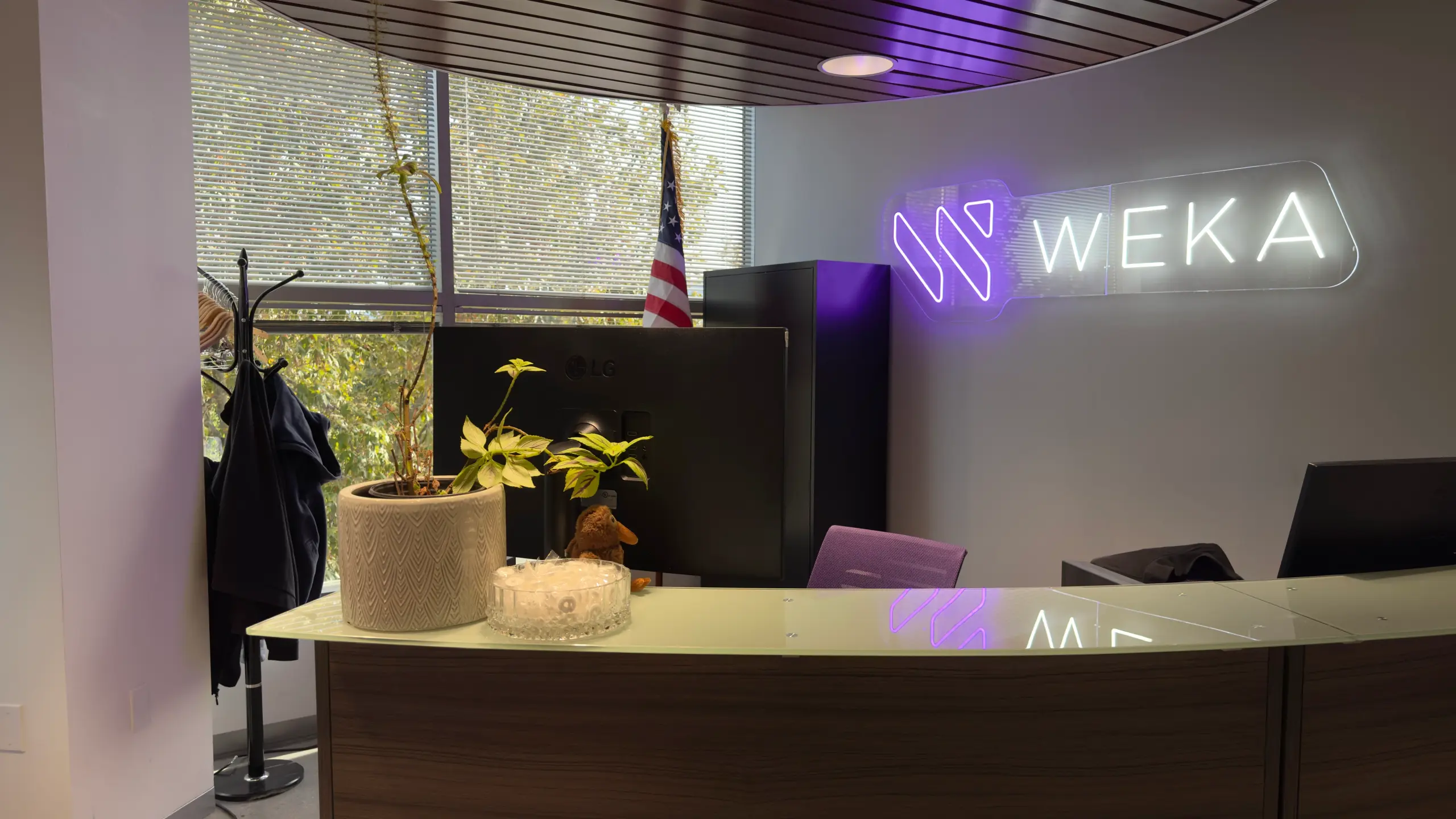 WEKA office lounge overlooking the city
