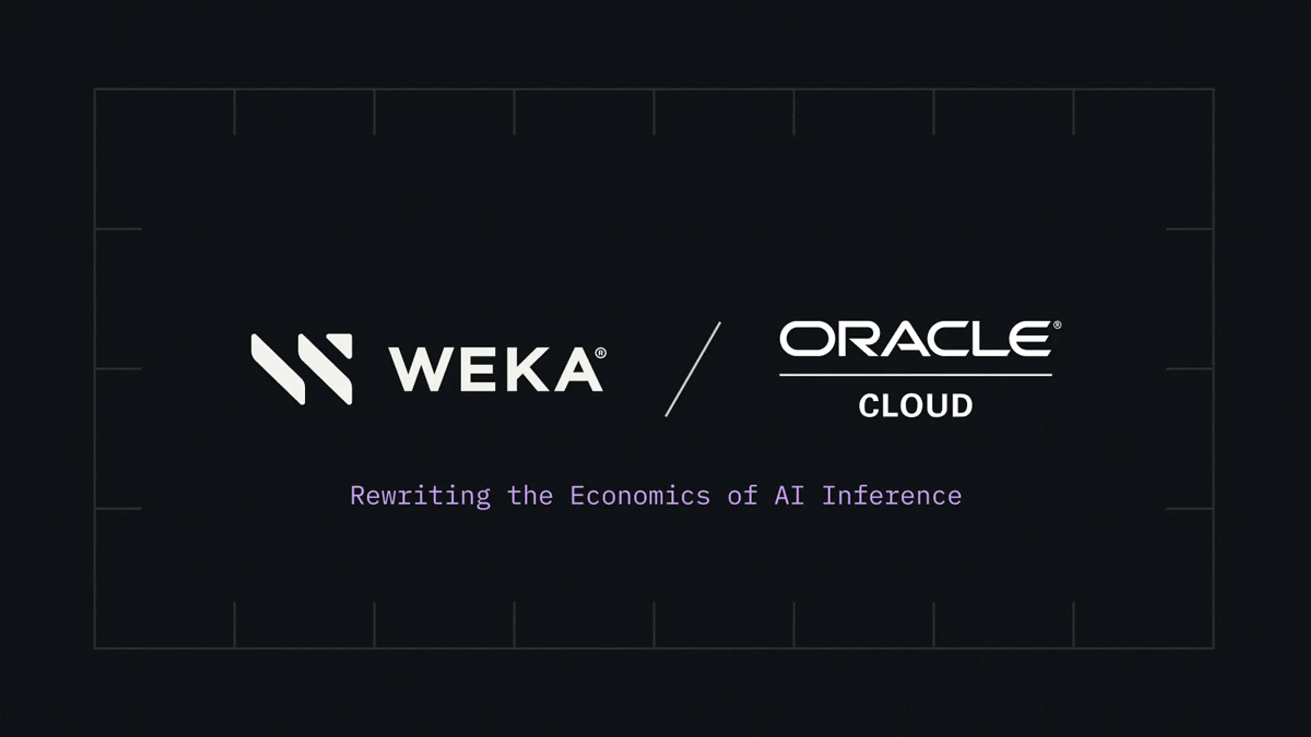 WEKA and Oracle Cloud logos with the text "Rewriting the Economics of AI Inference."