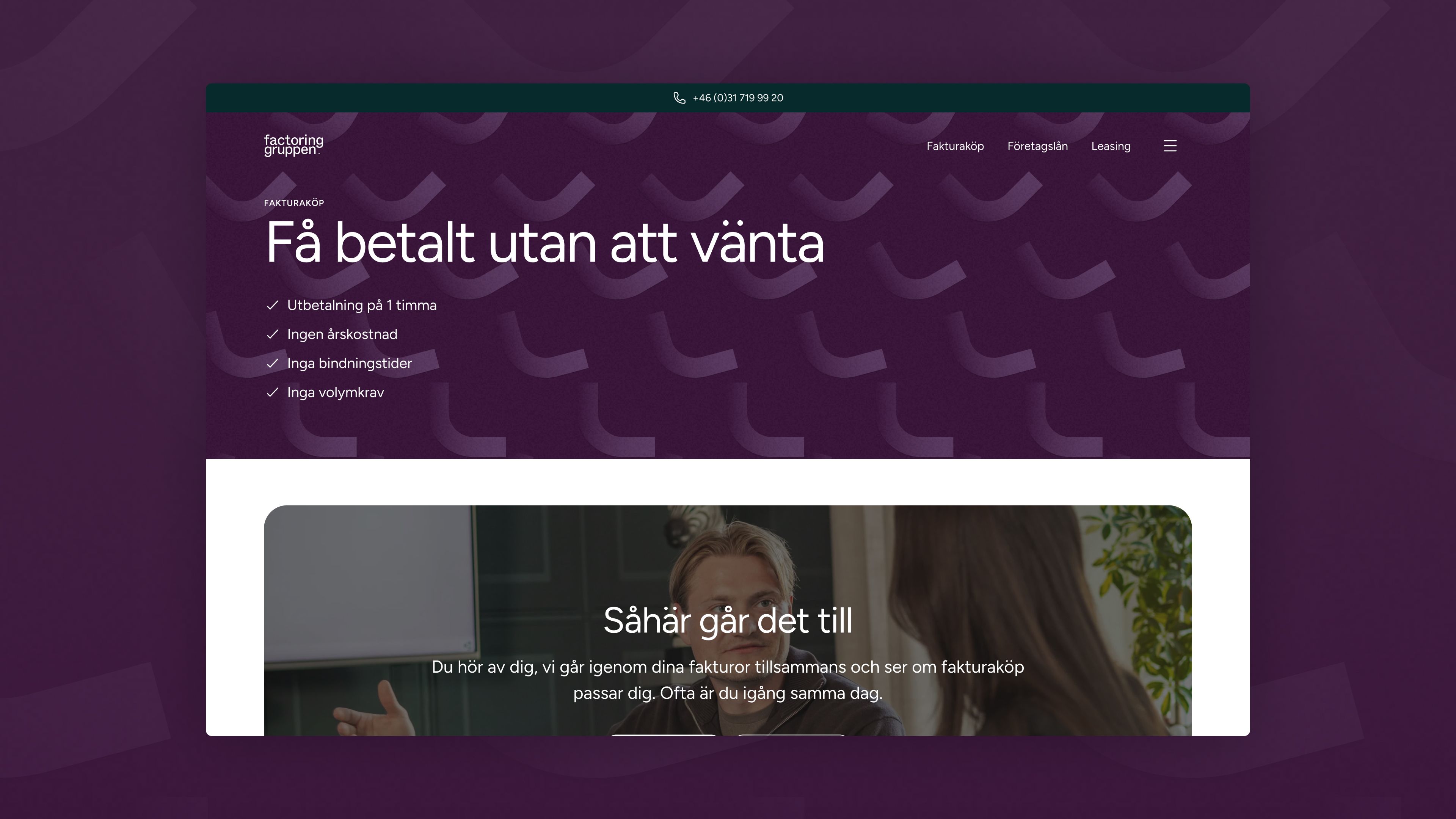 Factoringgruppens hemsida