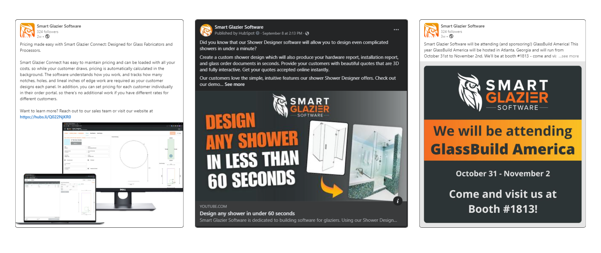 Smart Glazier Software Social Media