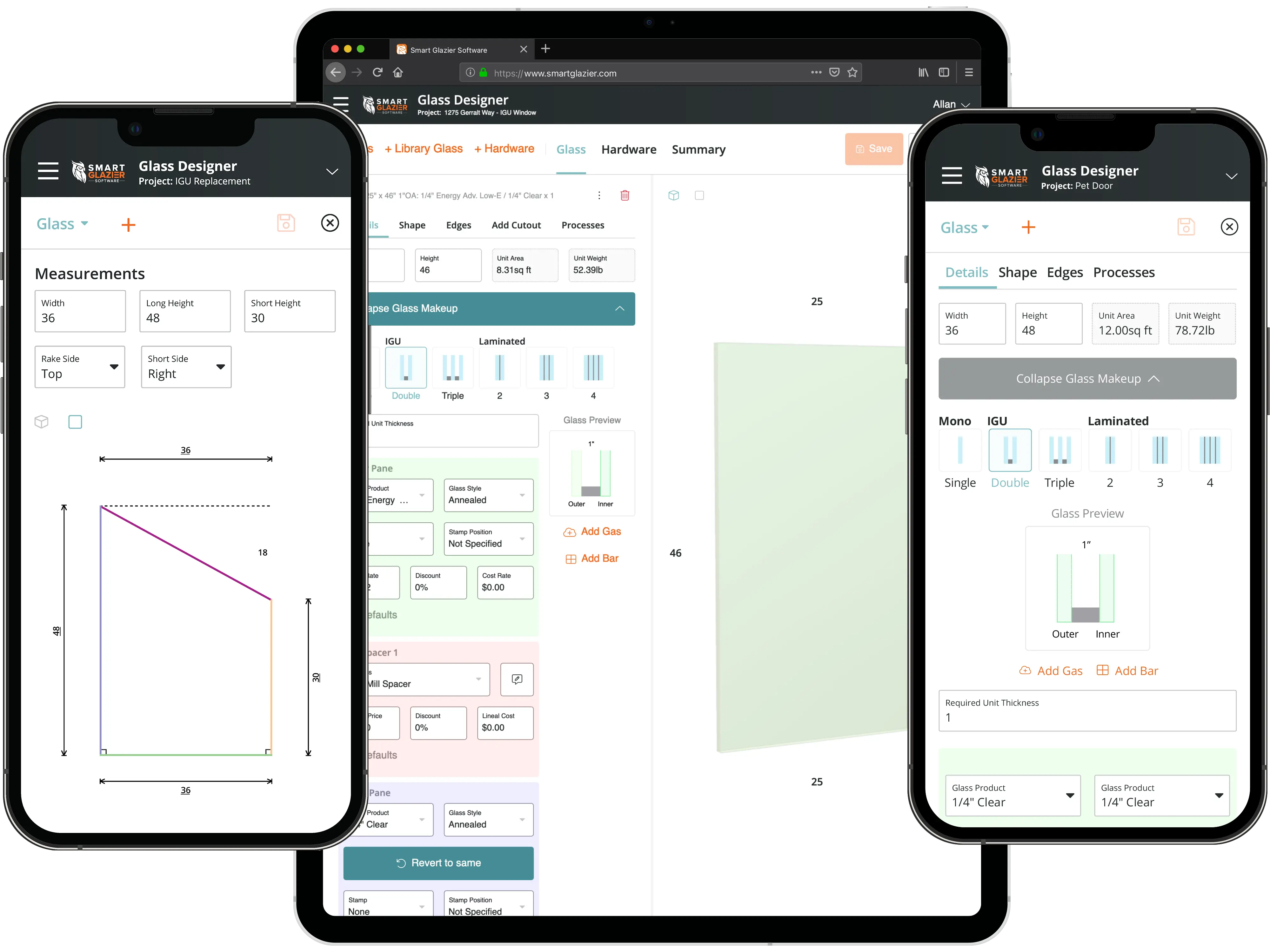 Estimate with ease using Smart Glazier Business