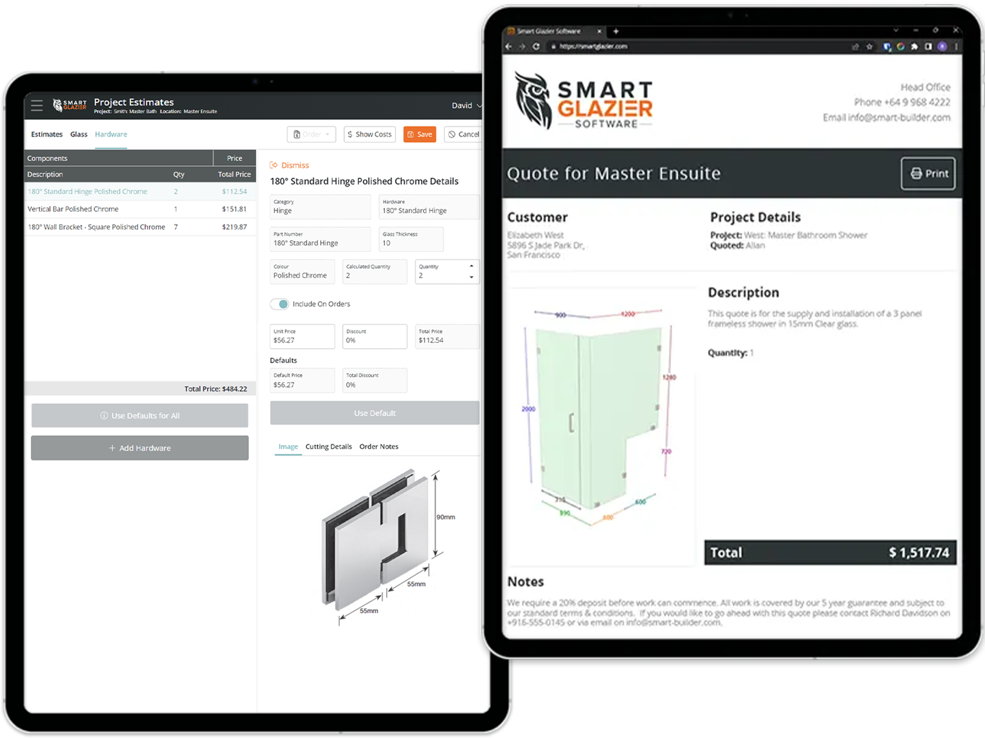 Calculate costs with purpose-built software