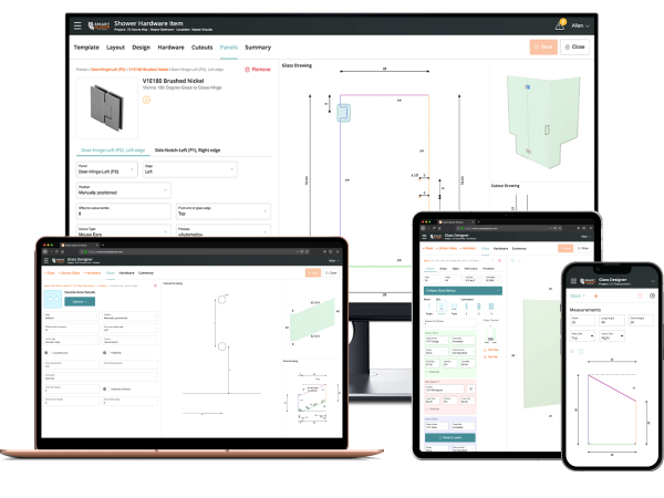 a computer monitor a tablet and a cell phone are shown