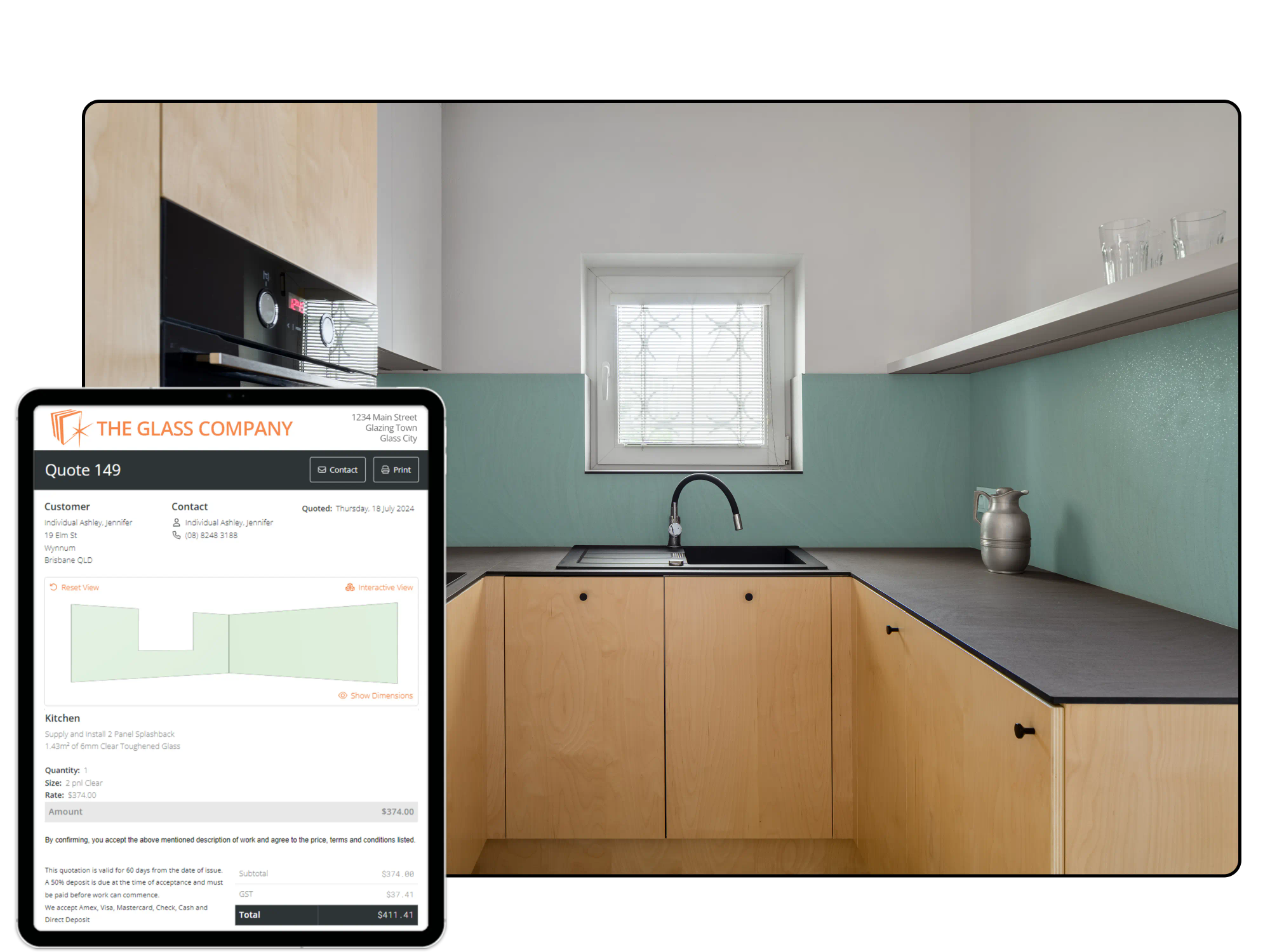 Glass Splashback Designer | Design & Quote 3D Splashbacks